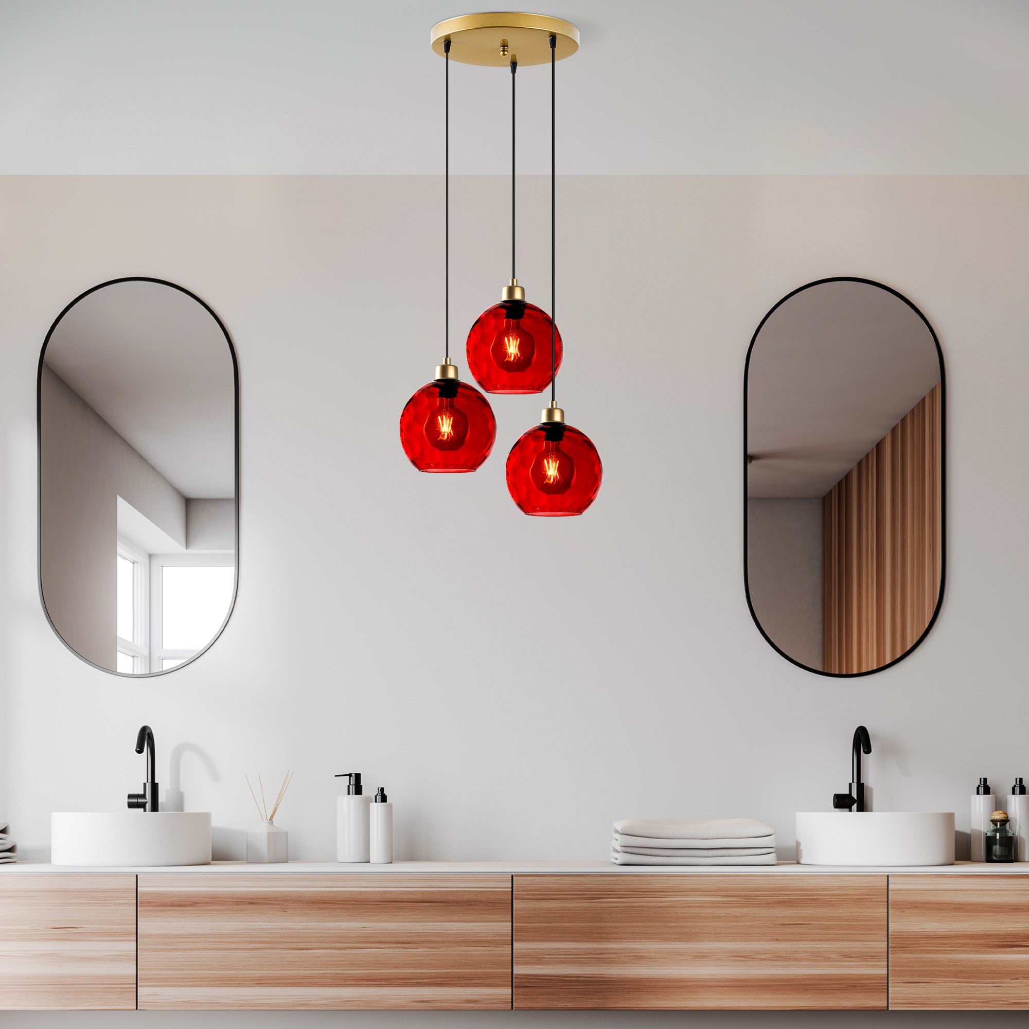 Candeeiro de Teto  - Benek - Vermelho