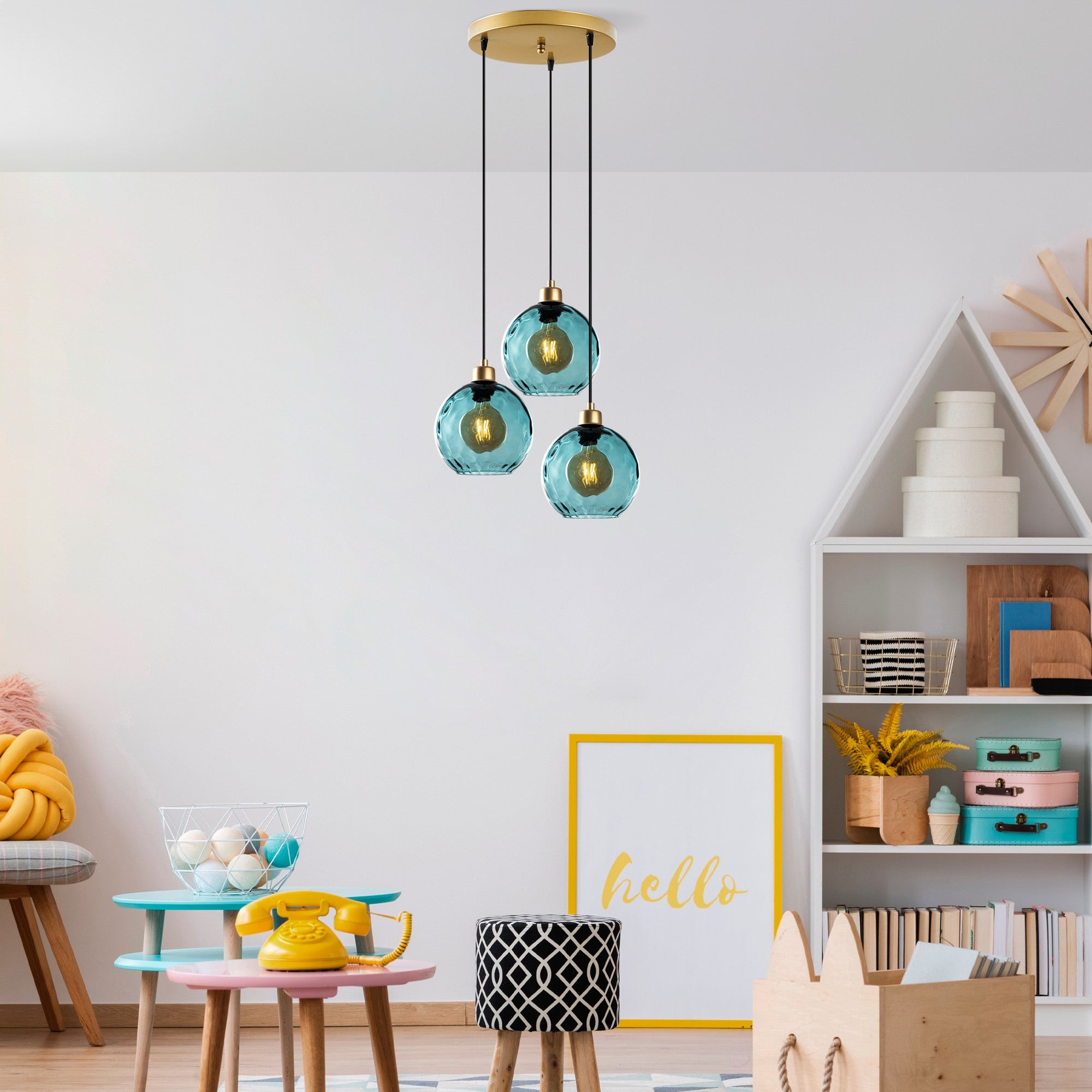 Candeeiro de Teto  - Benek - Azul