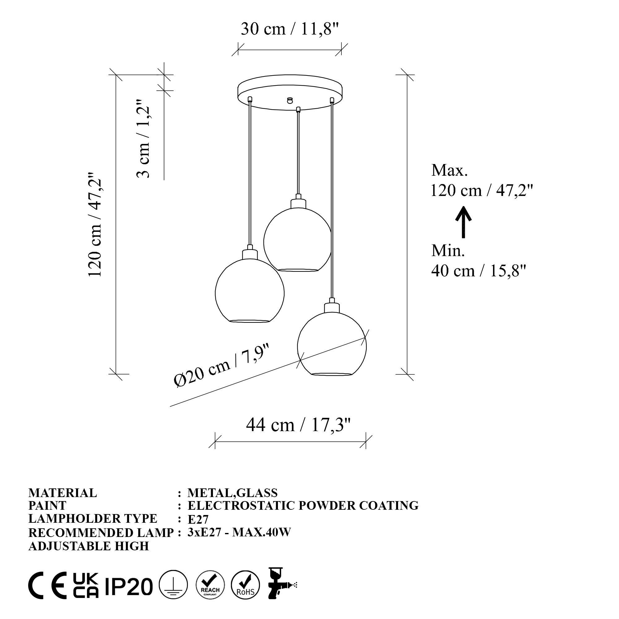 Candeeiro de Teto  - Benek - Amarelo