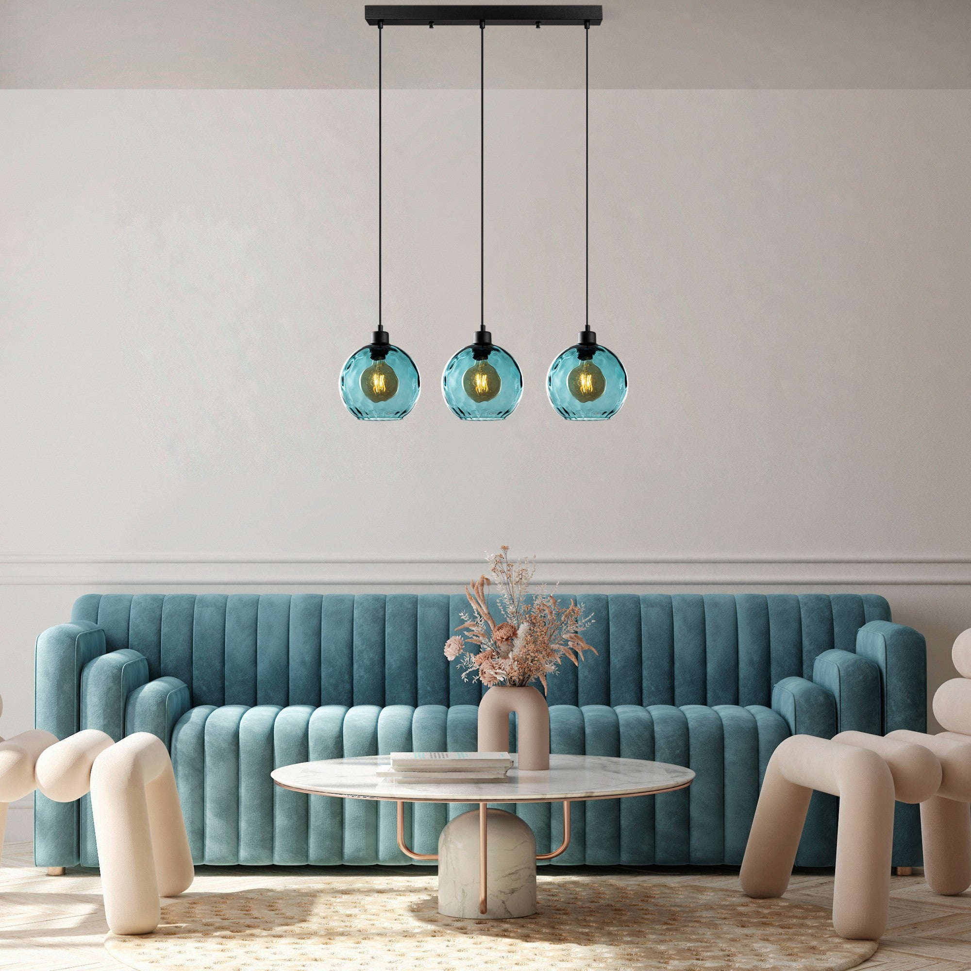 Candeeiro de Teto  - Benek - Azul