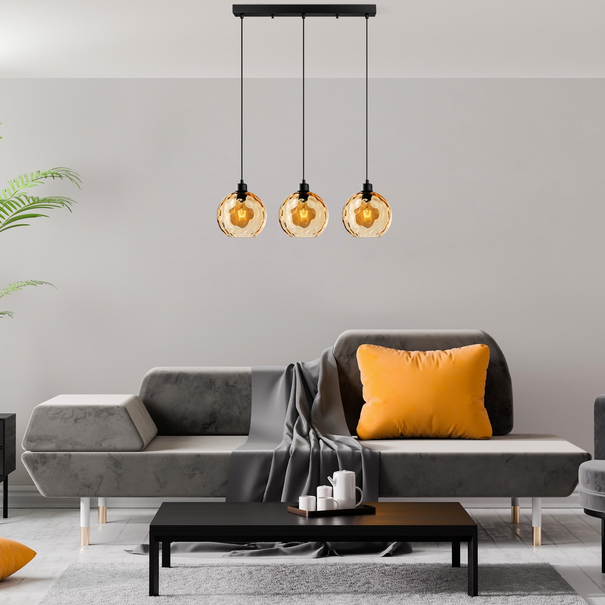 Candeeiro de Teto  - Benek - Amarelo