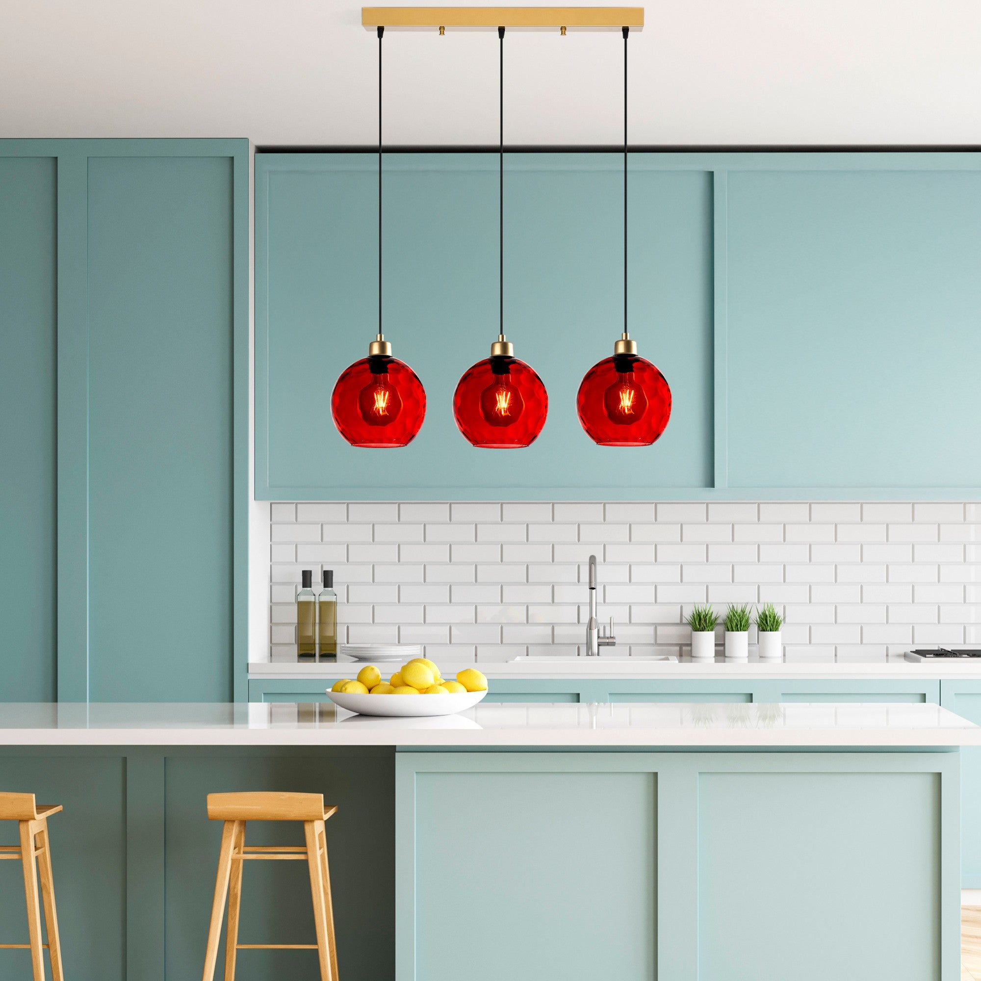 Candeeiro de Teto  - Benek - Vermelho