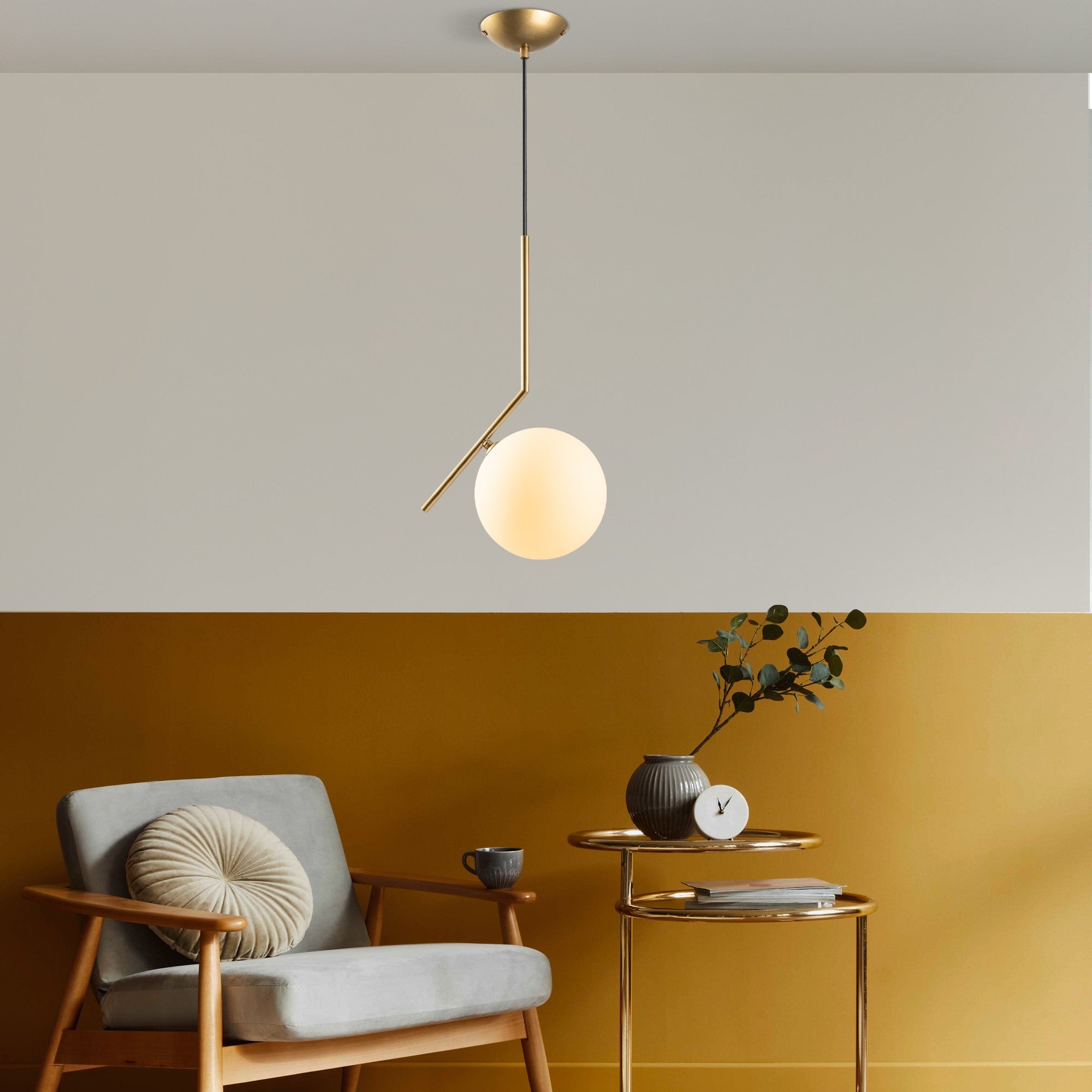 Candeeiro de Teto  - Luminar - Ouro