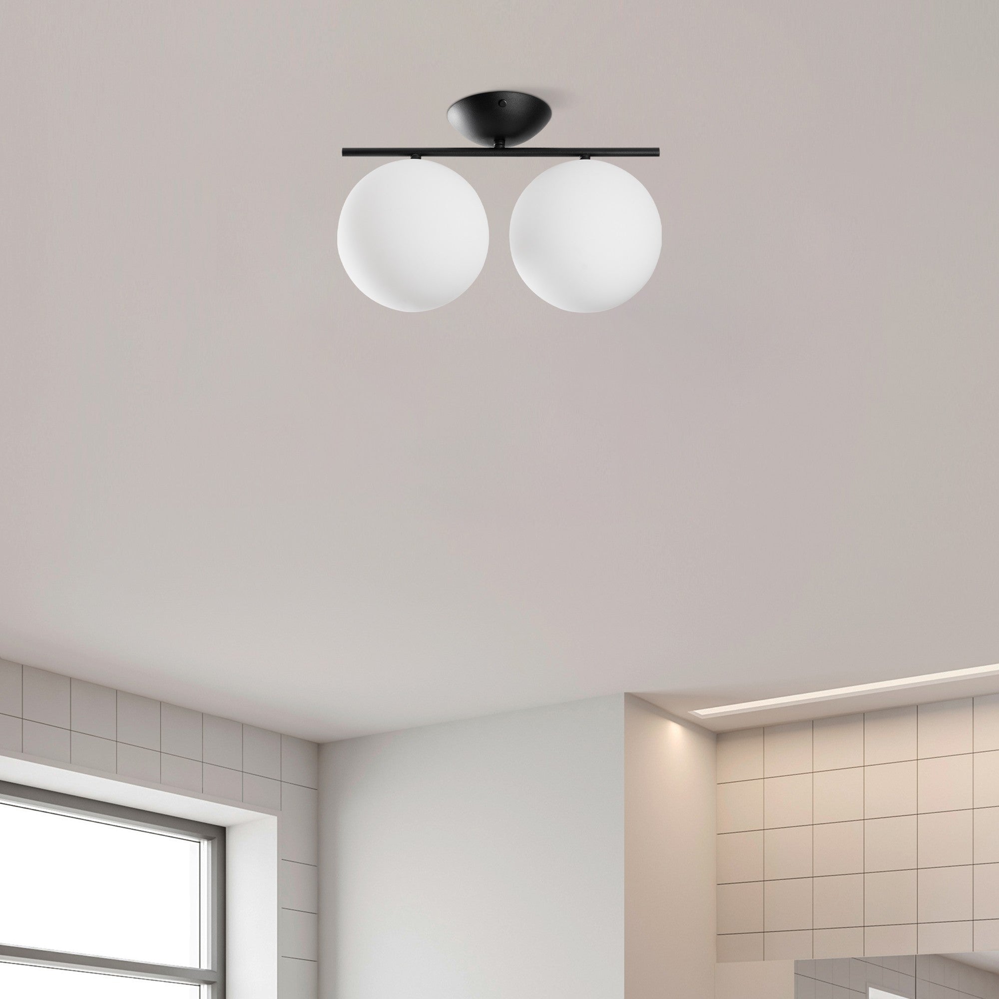 Candeeiro de Teto  - Luminar - Preto