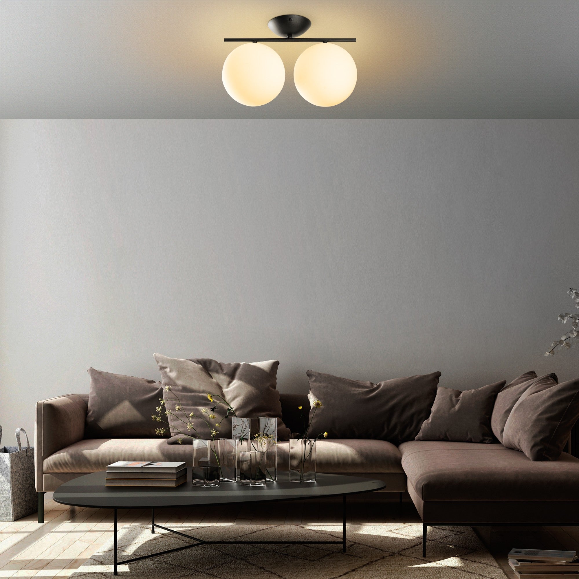 Candeeiro de Teto  - Luminar - Preto