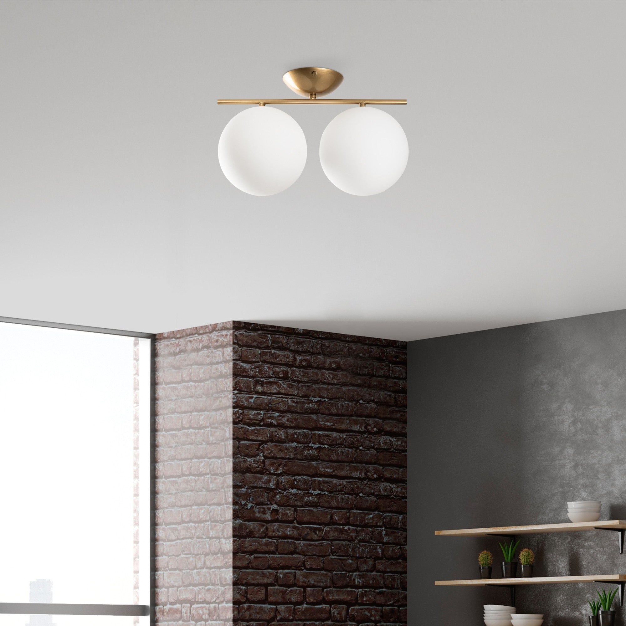 Candeeiro de Teto  - Luminar - Ouro