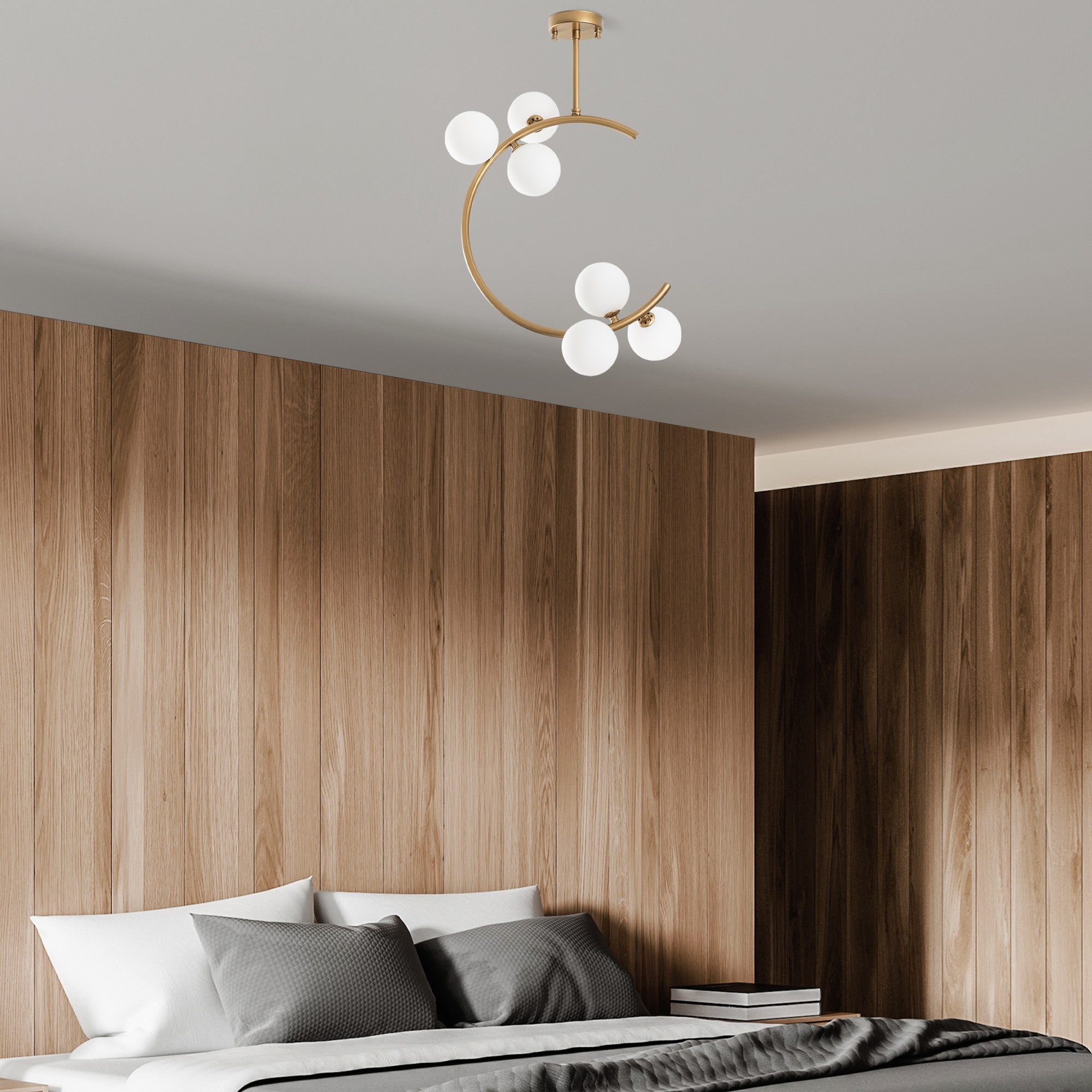 Candeeiro de Teto  - Luminar - Ouro