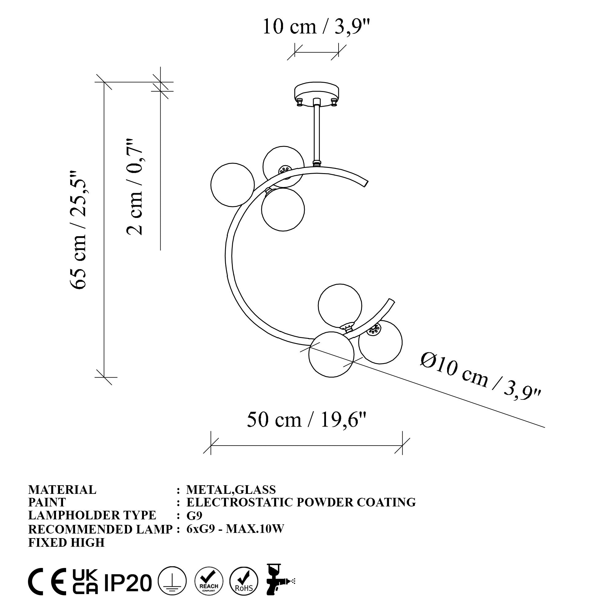 Candeeiro de Teto  - Luminar - Ouro