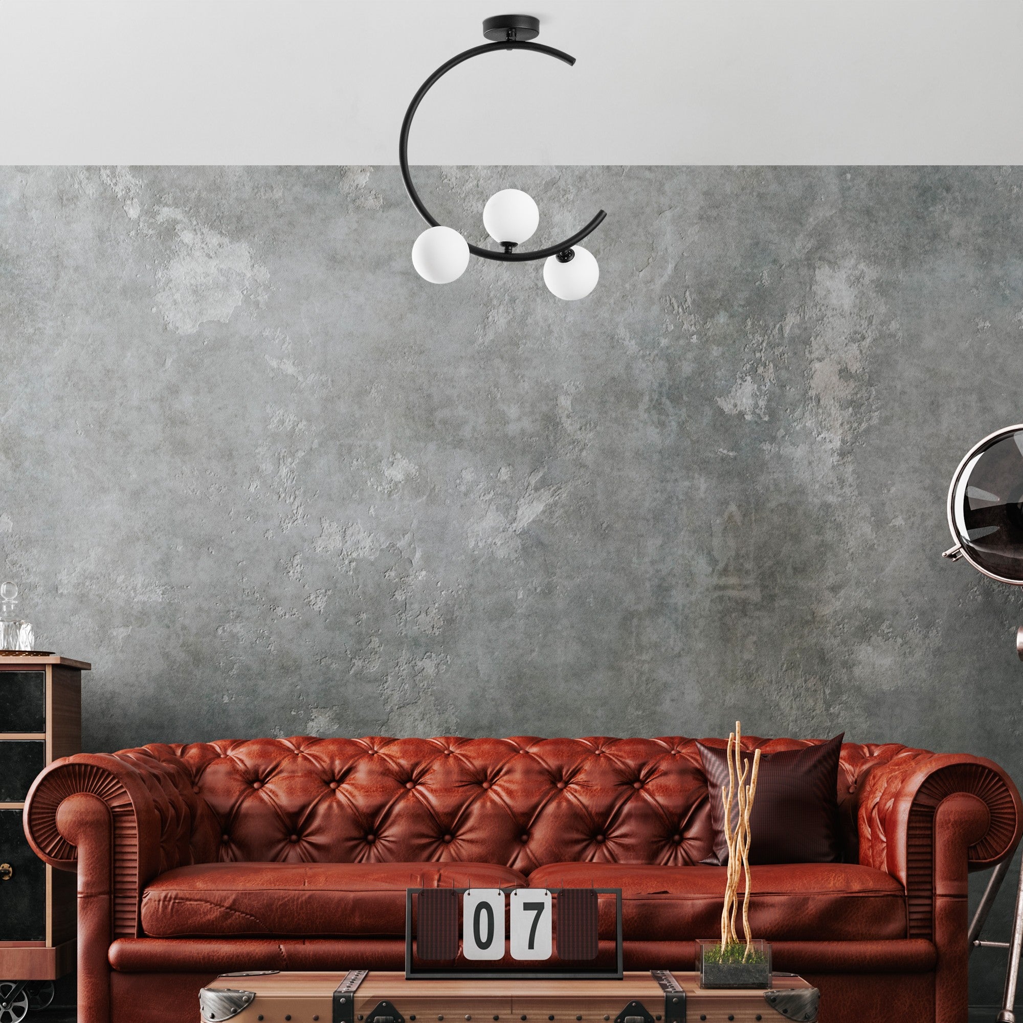 Candeeiro de Teto  - Luminar - Preto