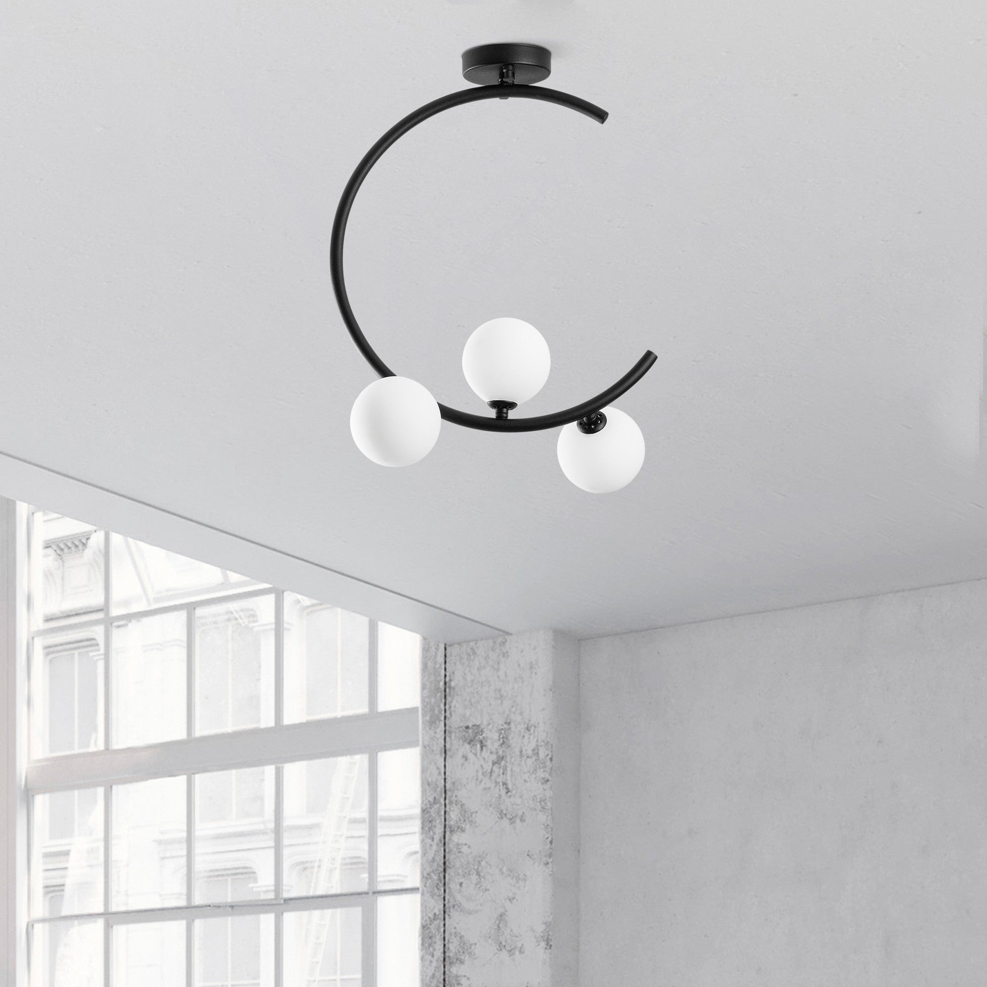 Candeeiro de Teto  - Luminar - Preto