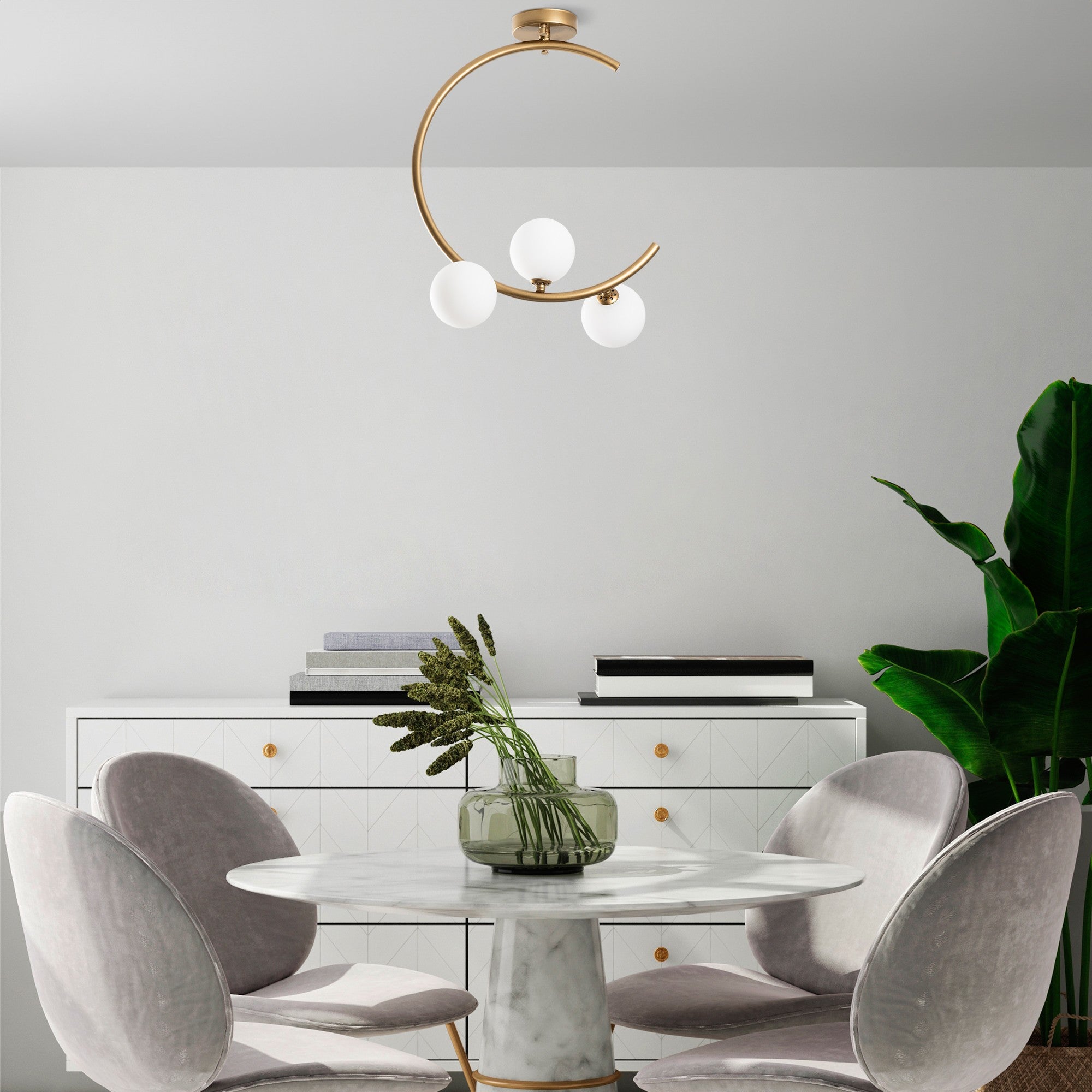 Candeeiro de Teto  - Luminar - Ouro