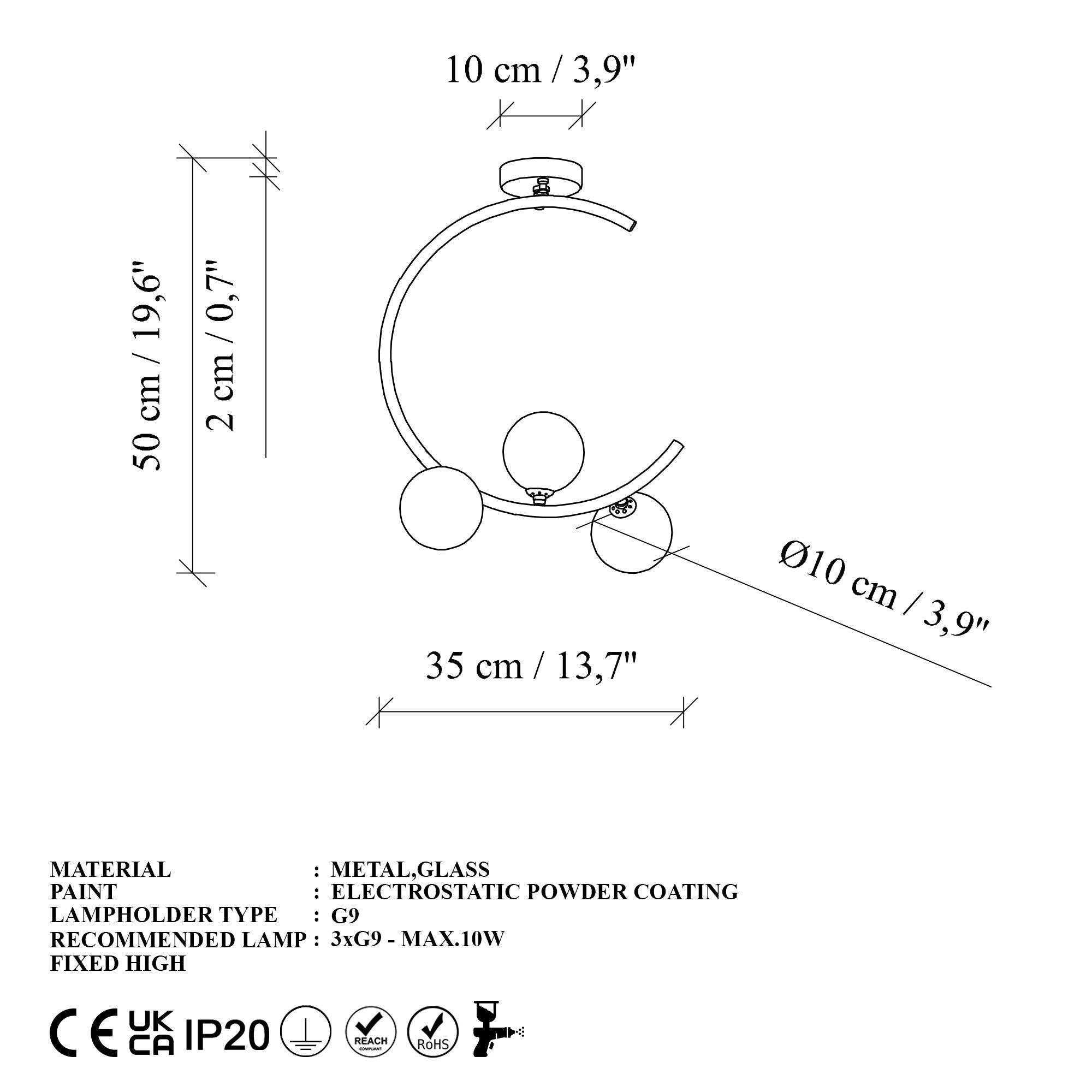 Candeeiro de Teto  - Luminar - Ouro