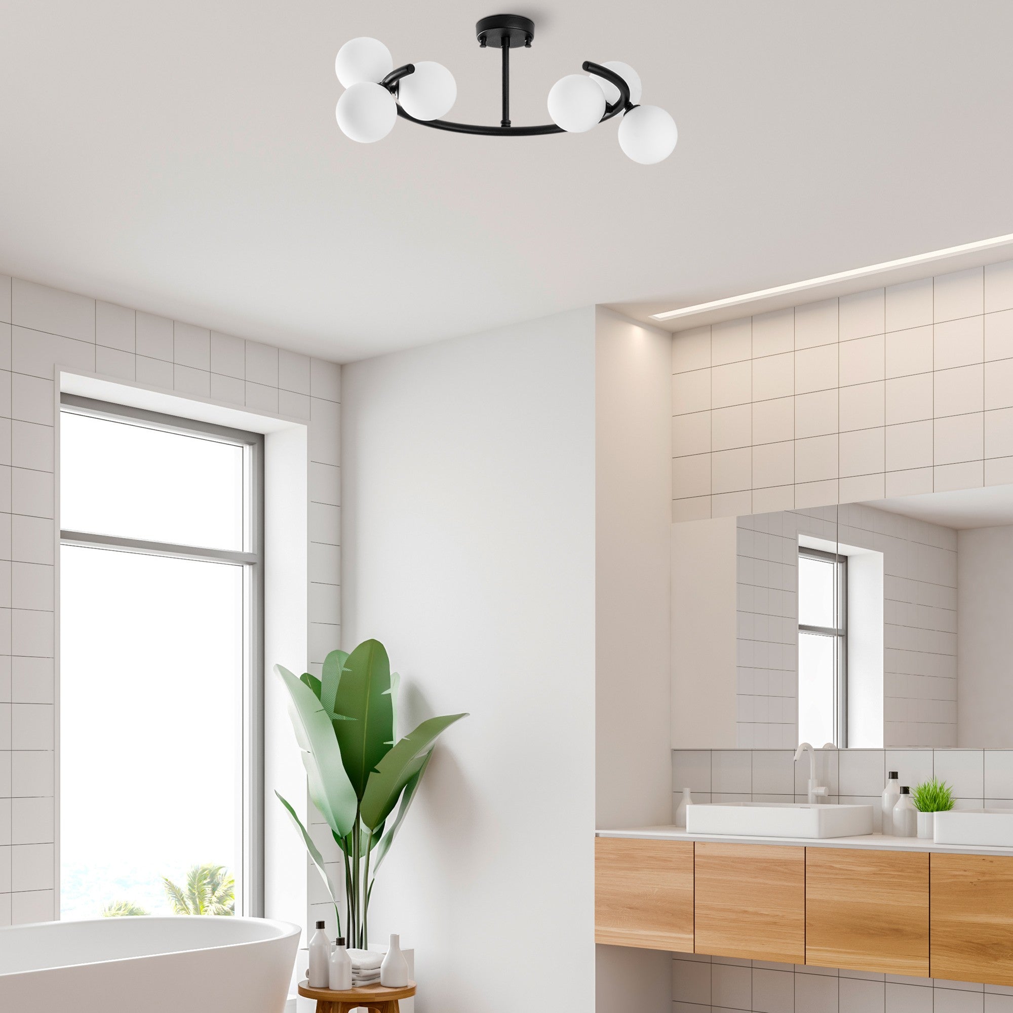 Candeeiro de Teto  - Luminar - Preto