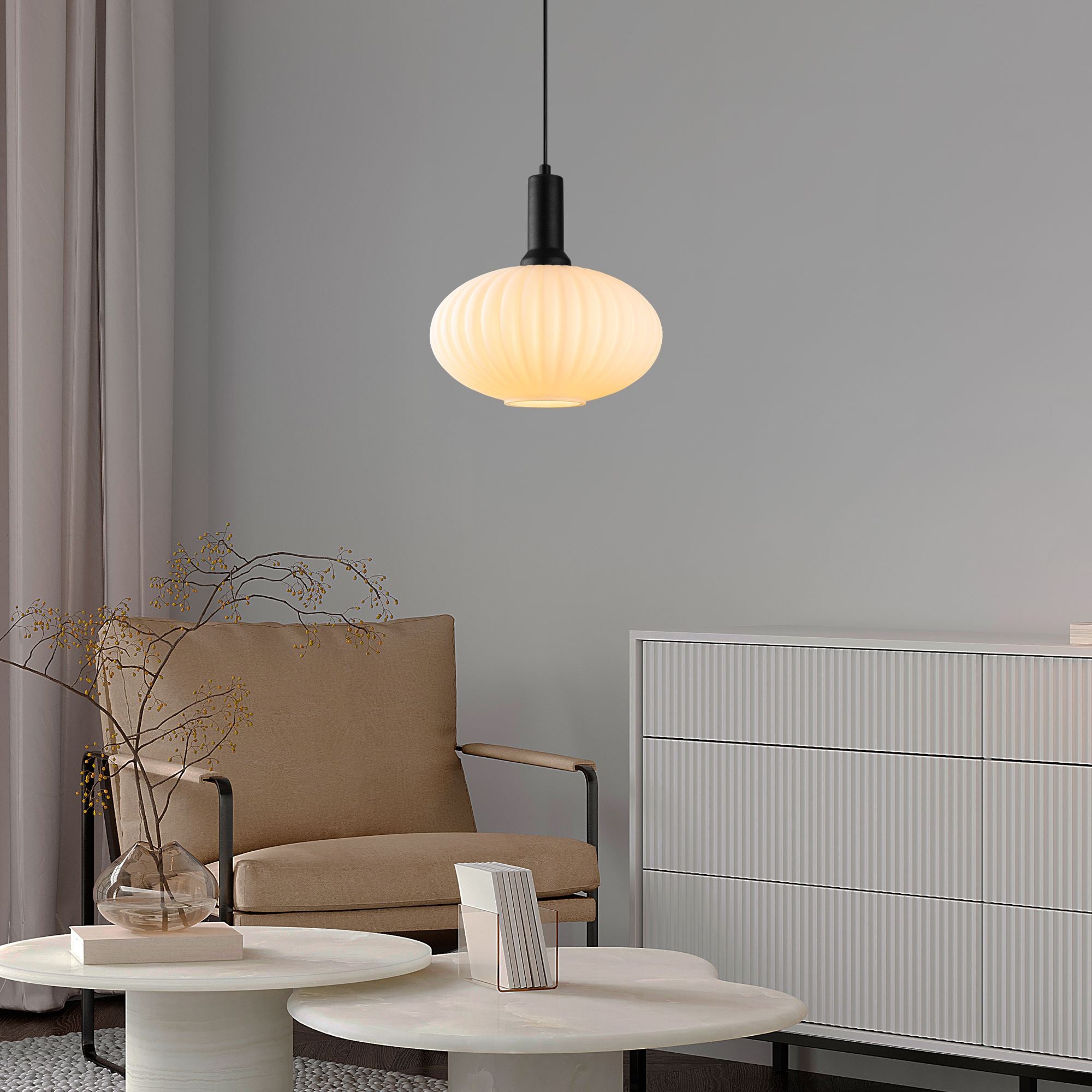 Candeeiro de Teto -Asker-Preto