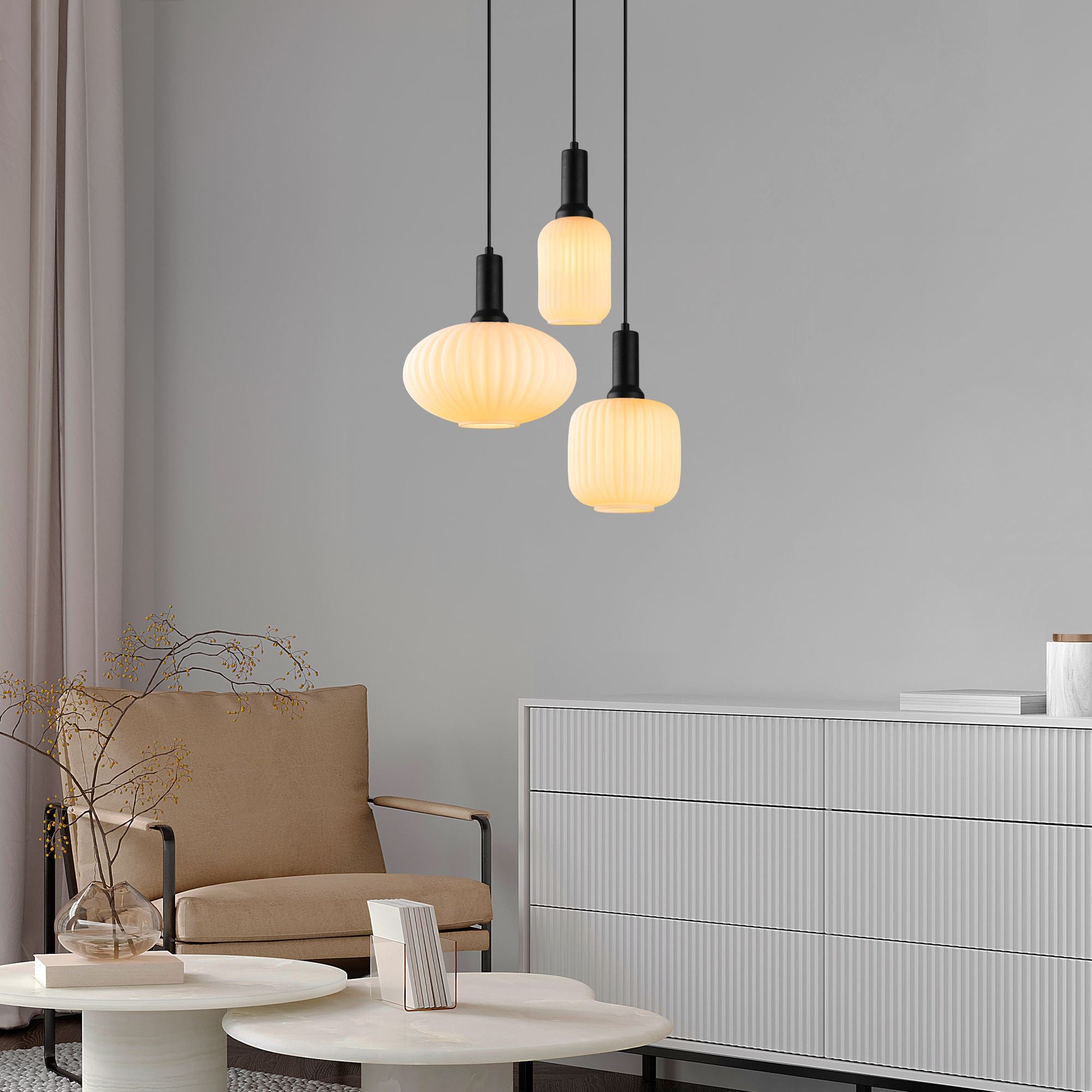 Candeeiro de Teto -Asker-Preto