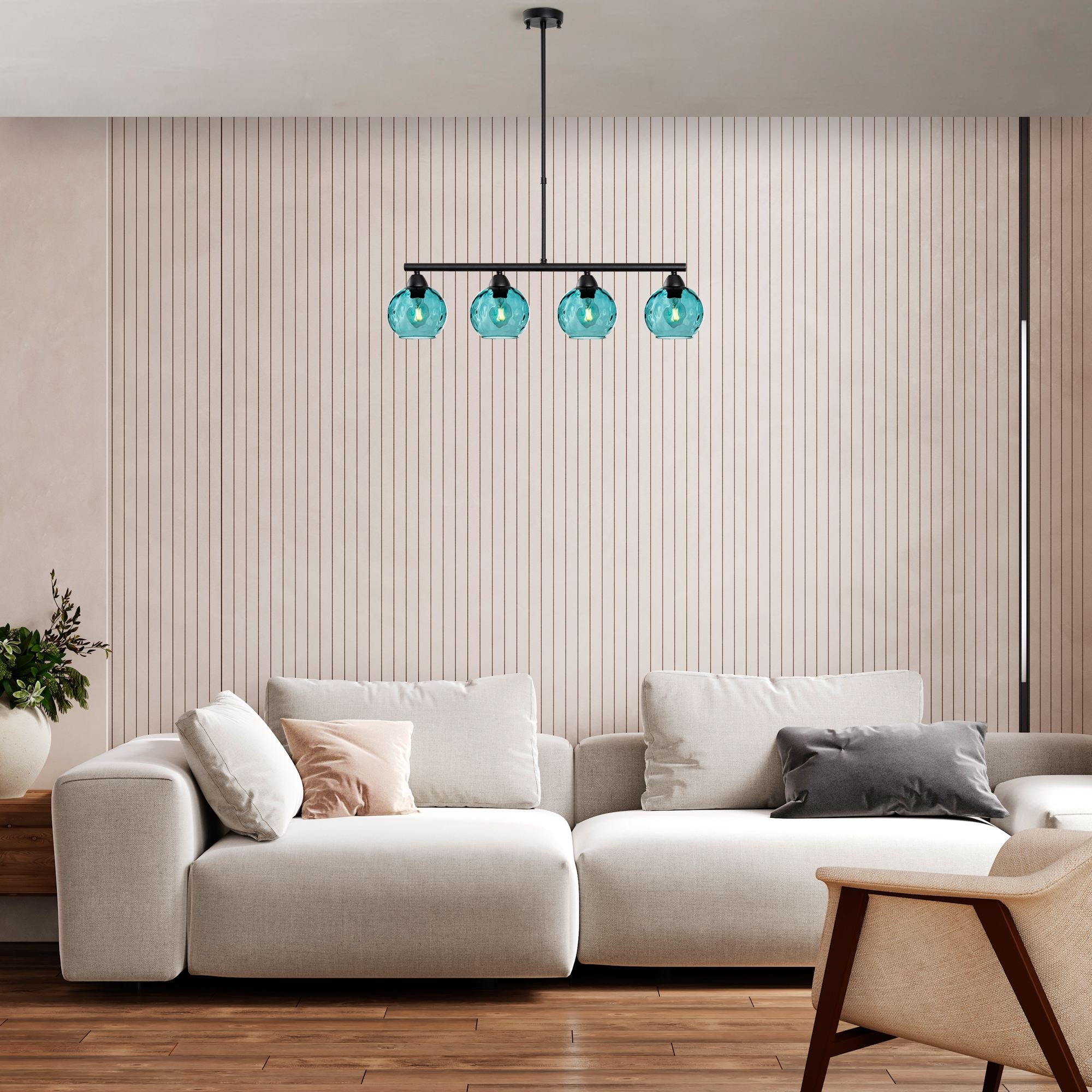 Candeeiro de Teto  - Benek - Azul
Preto