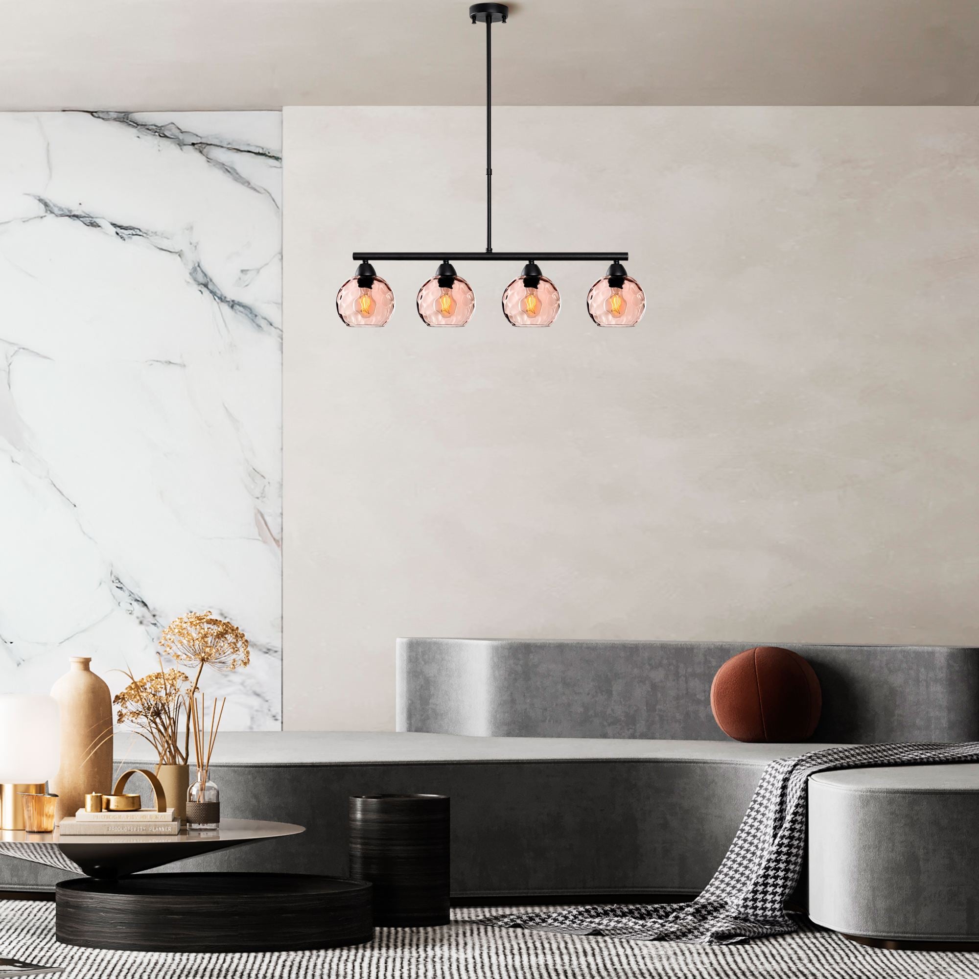 Candeeiro de Teto  - Benek - Rosa
Preto