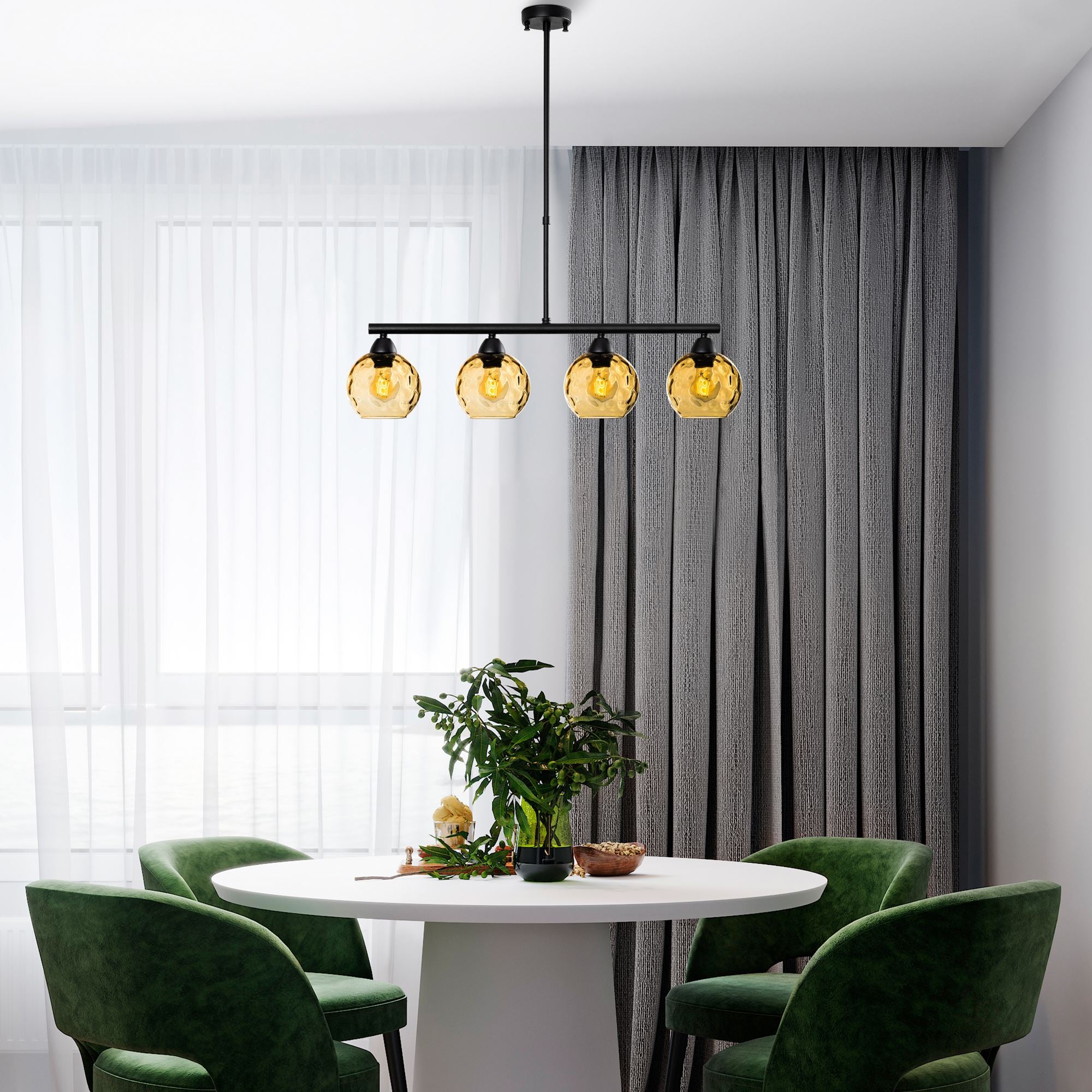 Candeeiro de Teto  - Benek - Amarelo
Preto