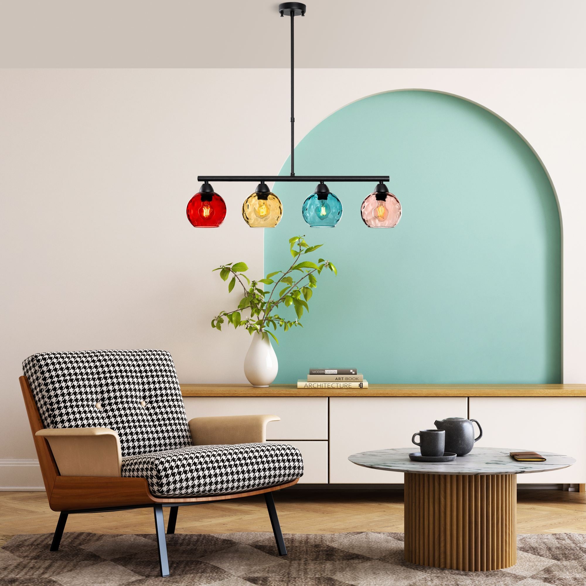 Candeeiro de Teto  - Benek - Multicolorido
Preto