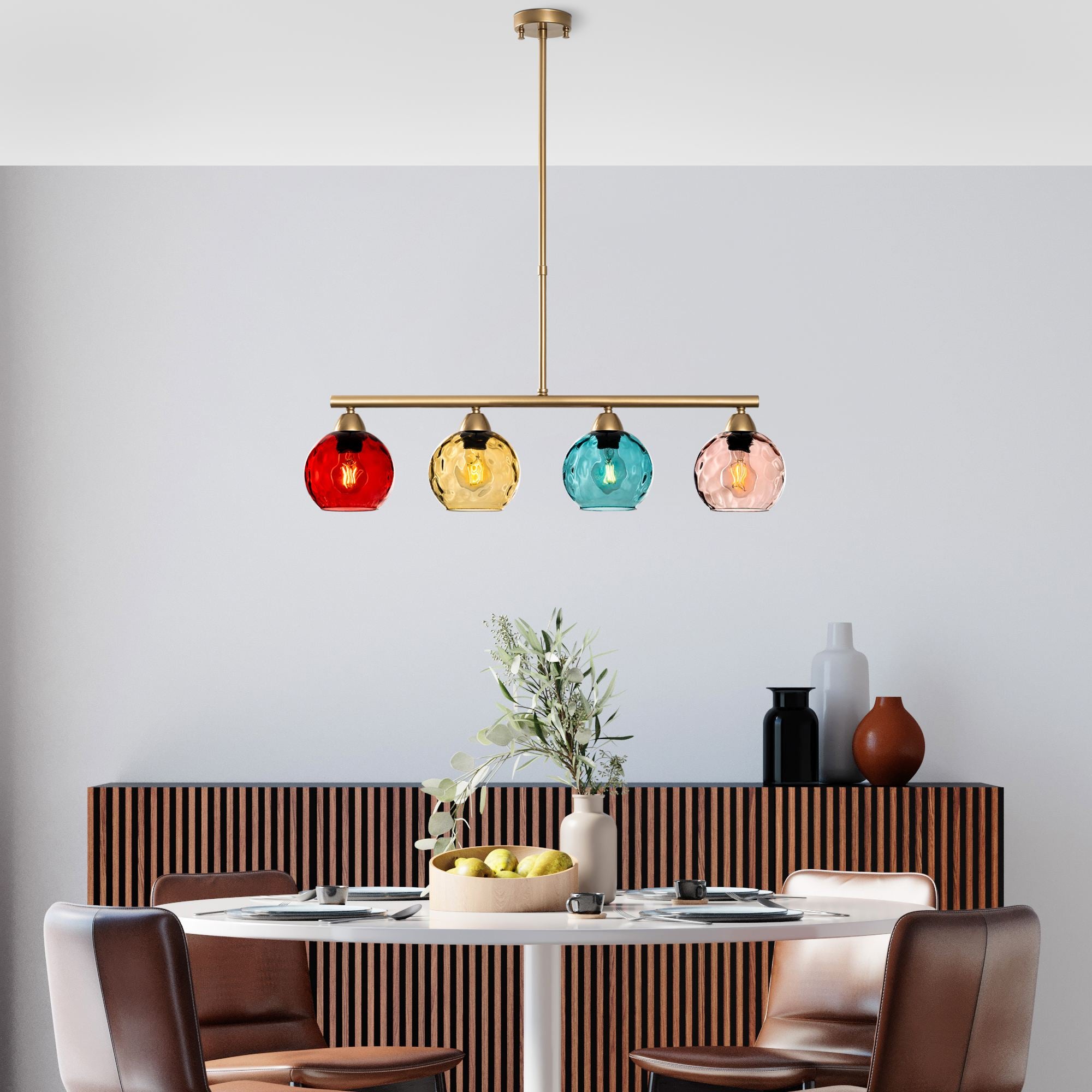 Candeeiro de Teto  - Benek - Multicolorido
Dourado