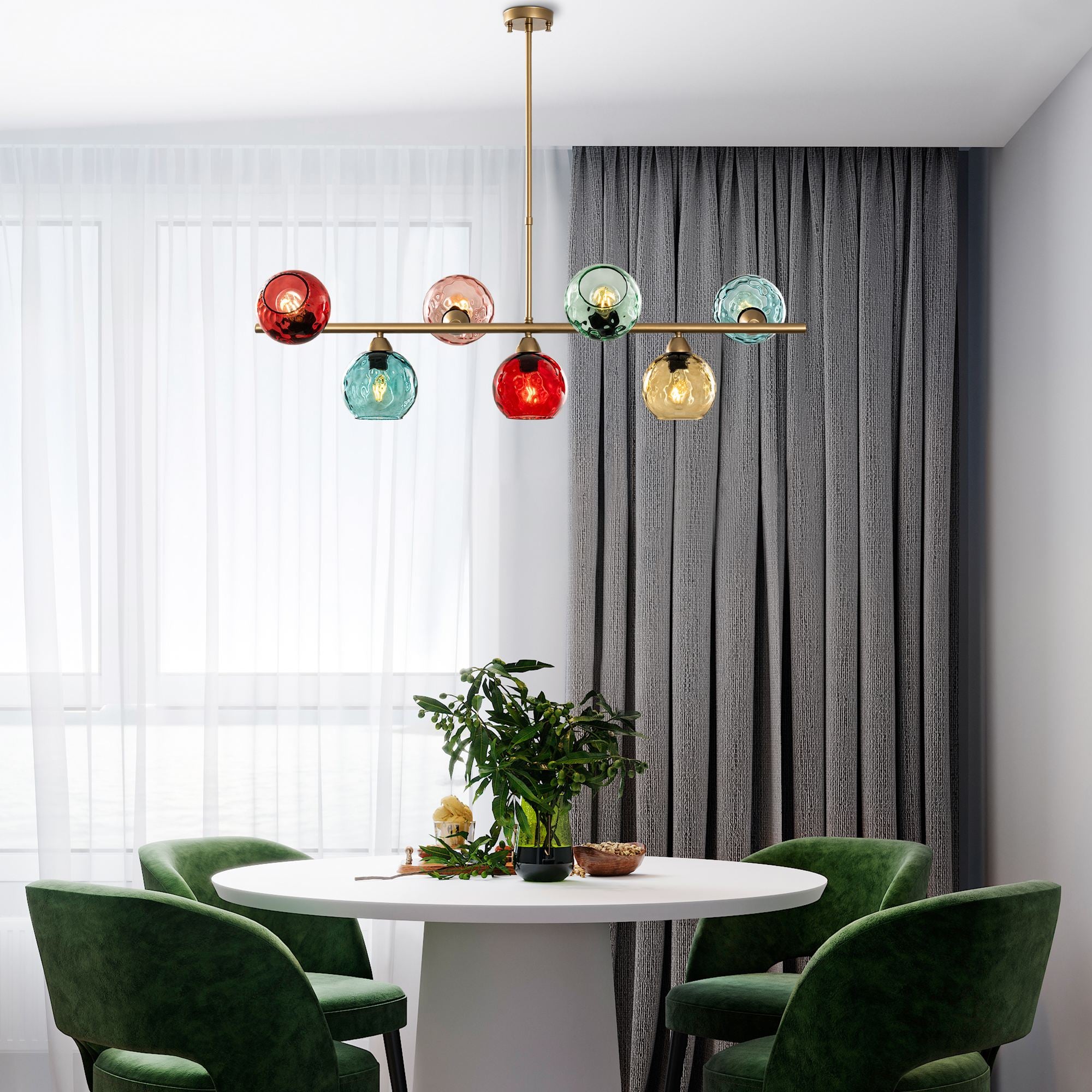 Candeeiro de Teto  - Benek - Multicolorido
Dourado