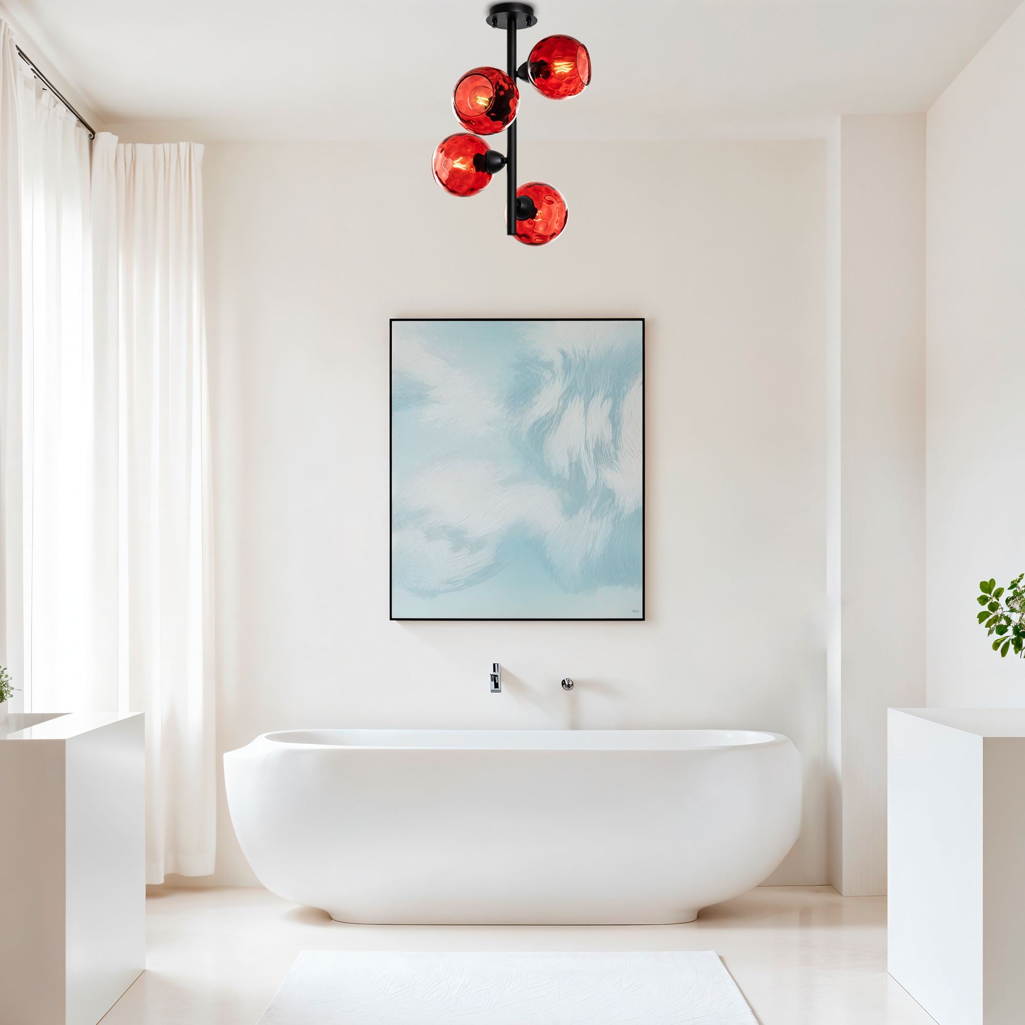 Candeeiro de Teto  - Benek - Vermelho
Preto