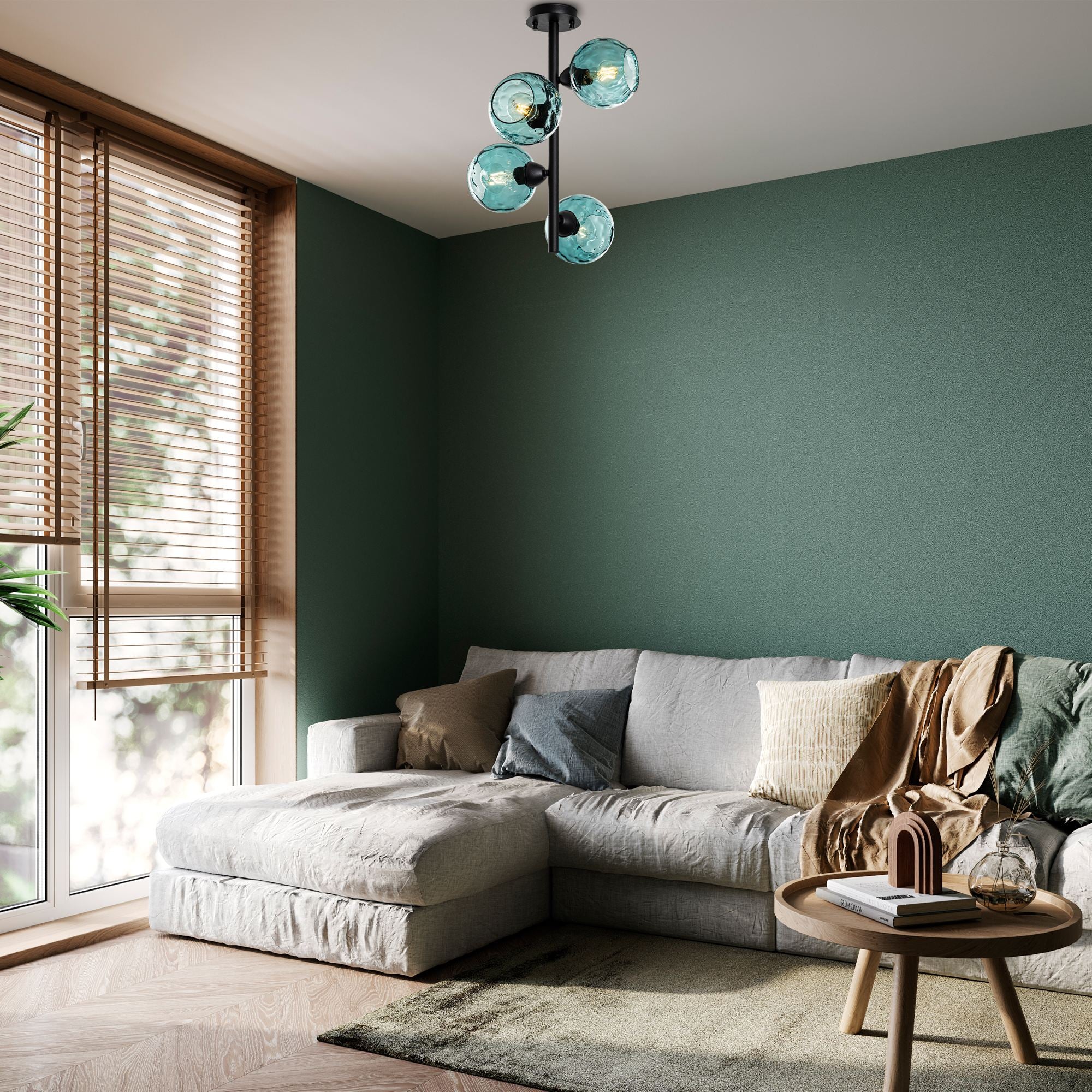 Candeeiro de Teto  - Benek - Azul
Preto