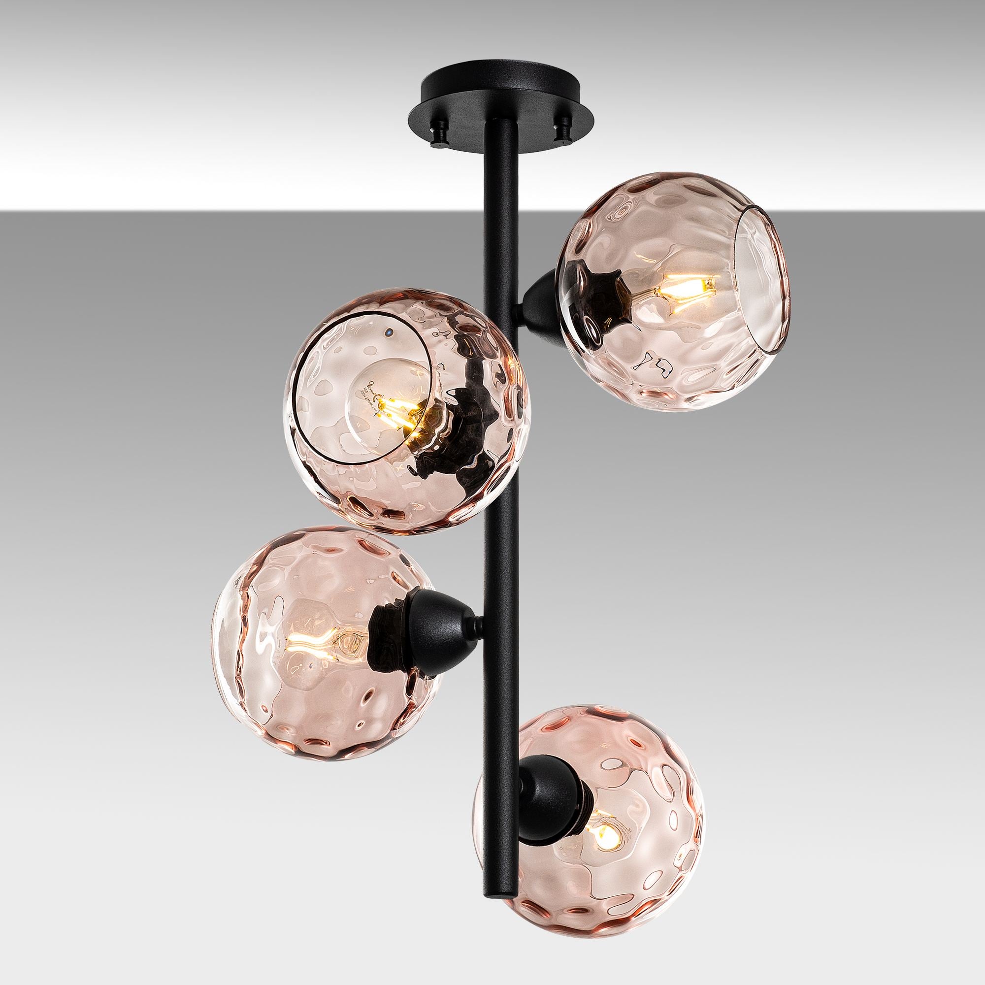 Candeeiro de Teto  - Benek - Rosa
Preto