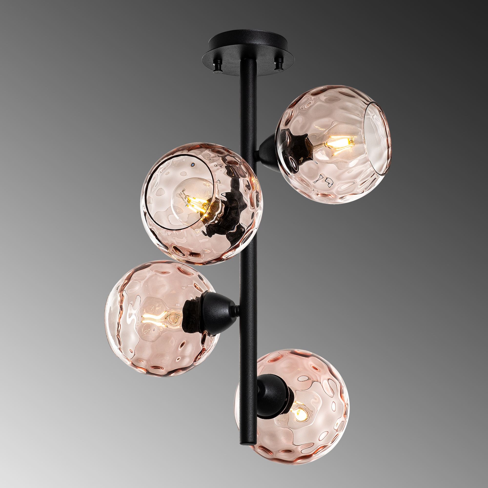 Candeeiro de Teto  - Benek - Rosa
Preto