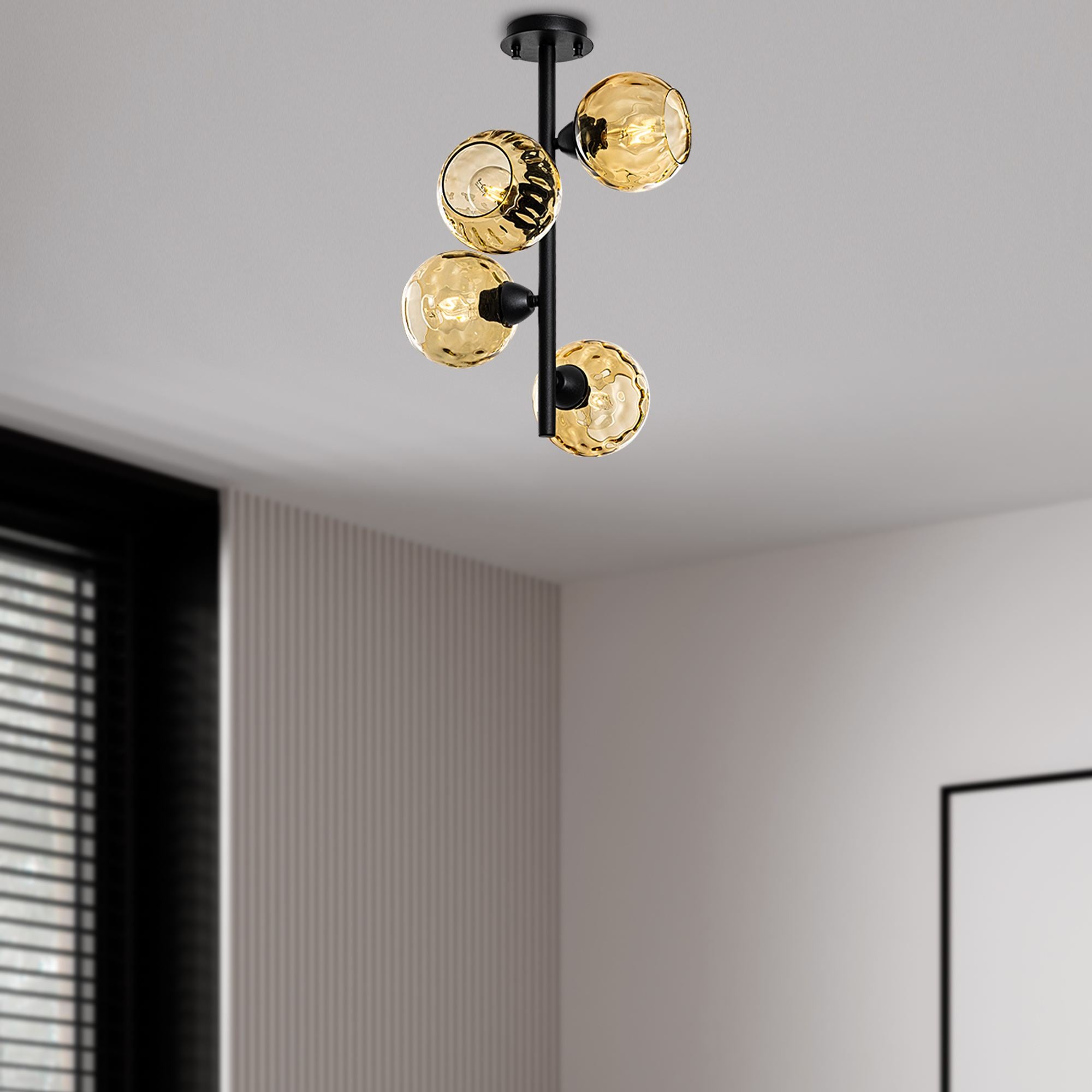 Candeeiro de Teto  - Benek - Amarelo
Preto