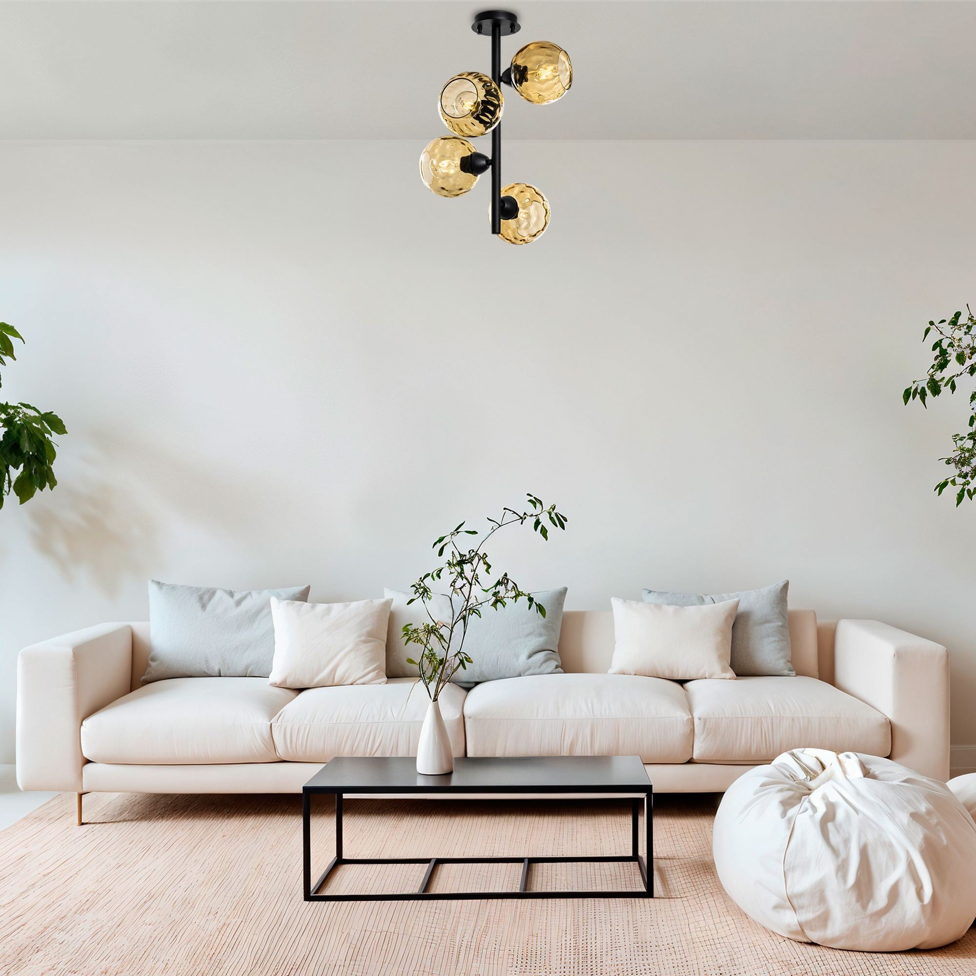 Candeeiro de Teto  - Benek - Amarelo
Preto