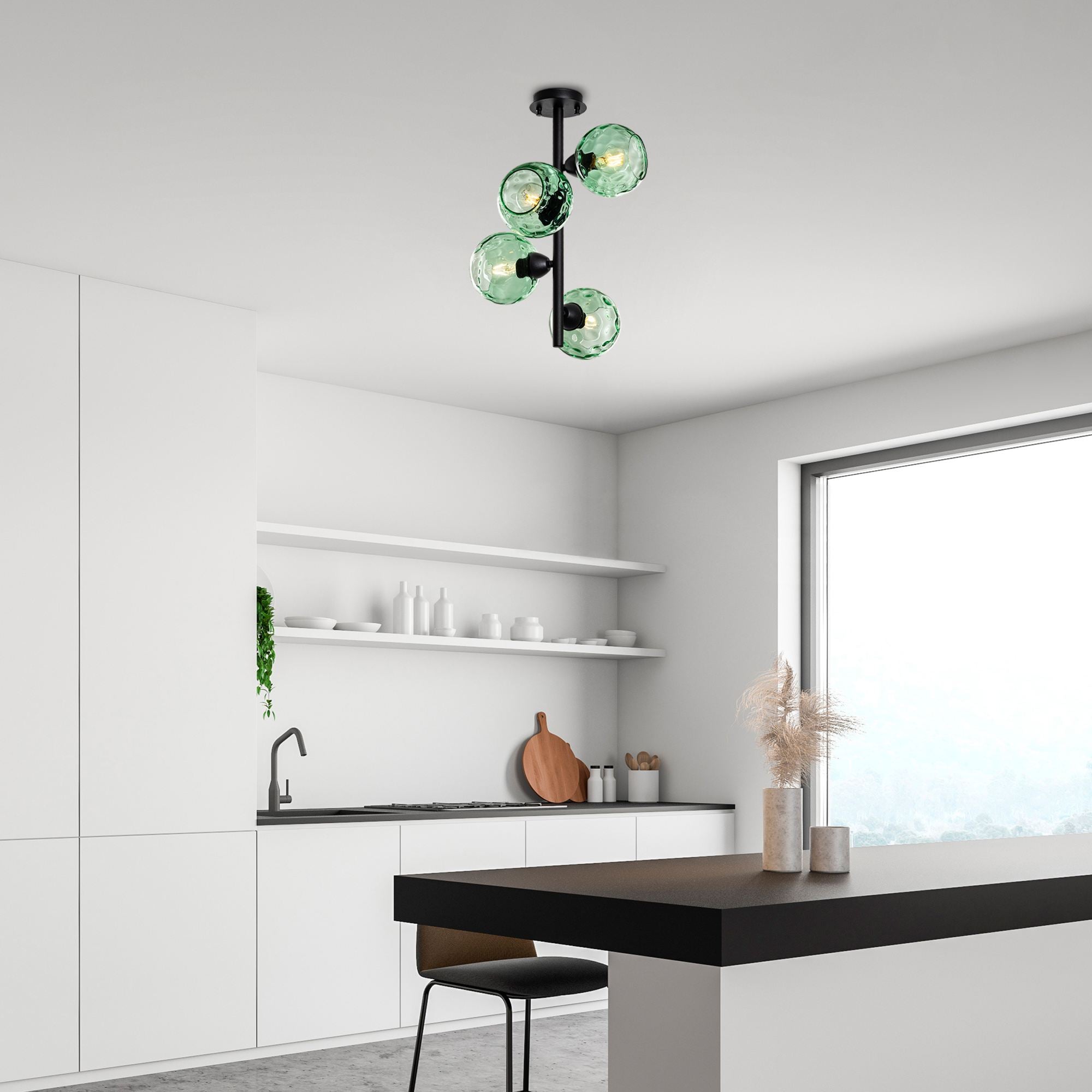 Candeeiro de Teto  - Benek - Menta
Preto