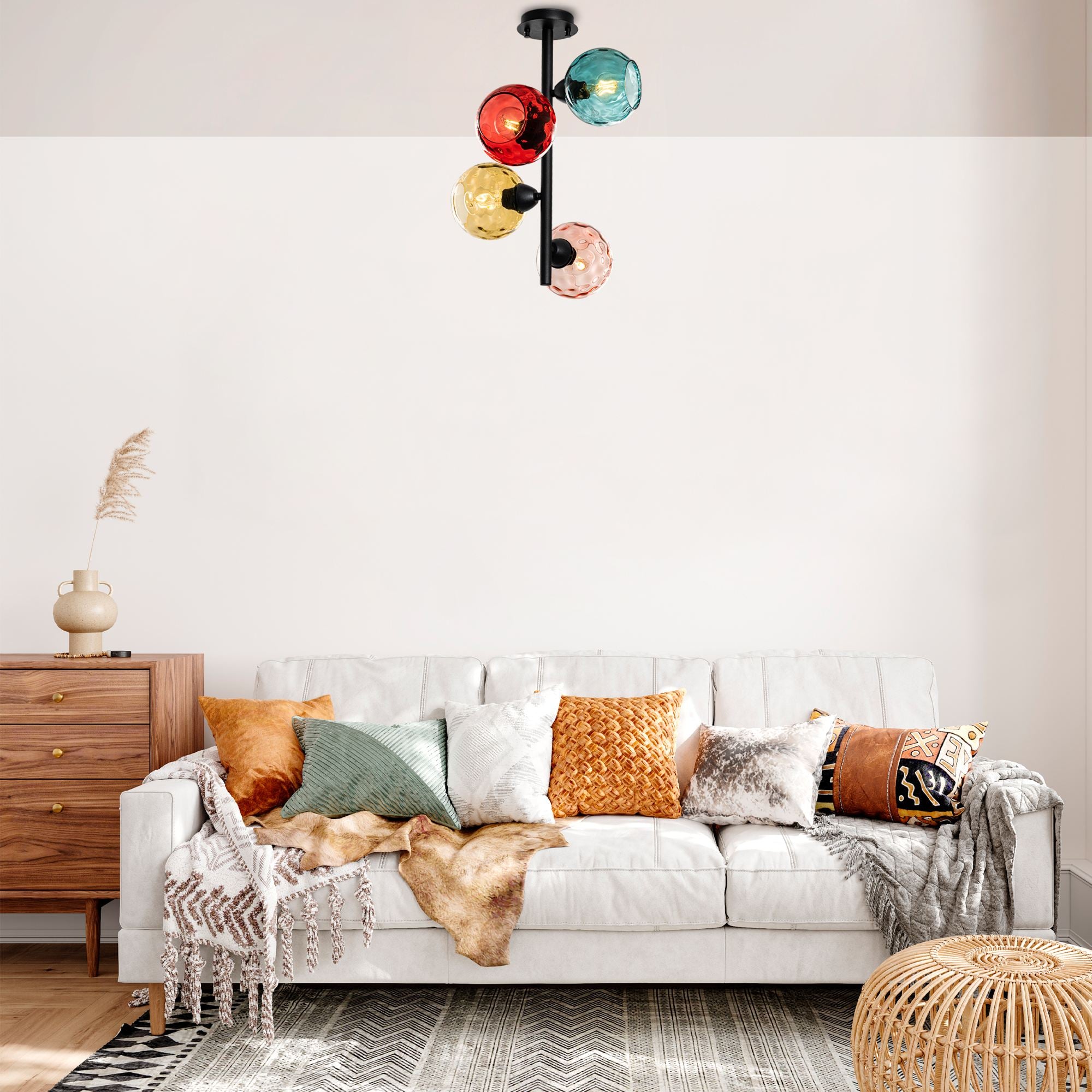 Candeeiro de Teto  - Benek - Multicolorido
Preto