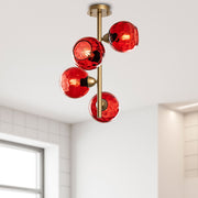 Candeeiro de Teto  - Benek - Vermelho
Dourado