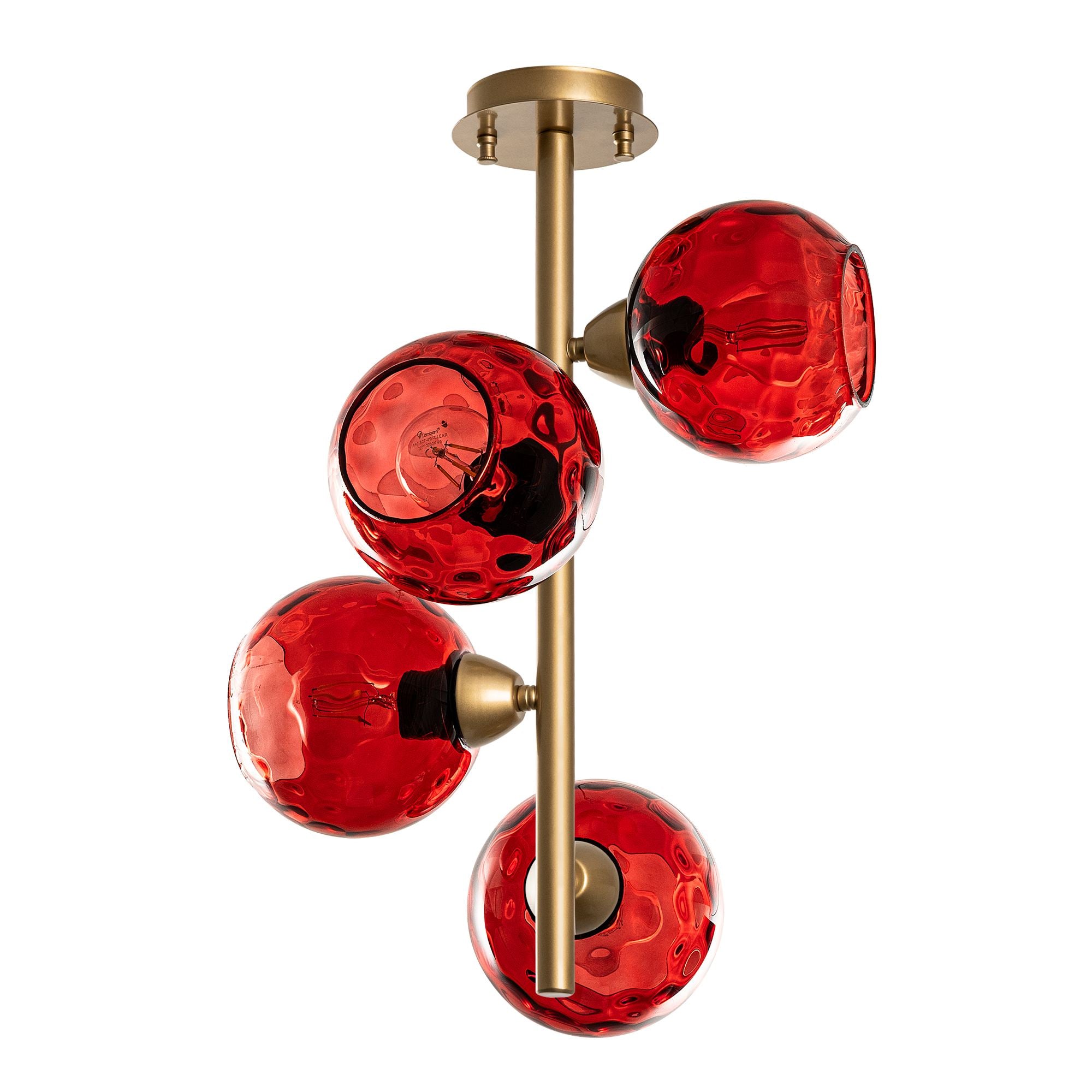 Candeeiro de Teto  - Benek - Vermelho
Dourado