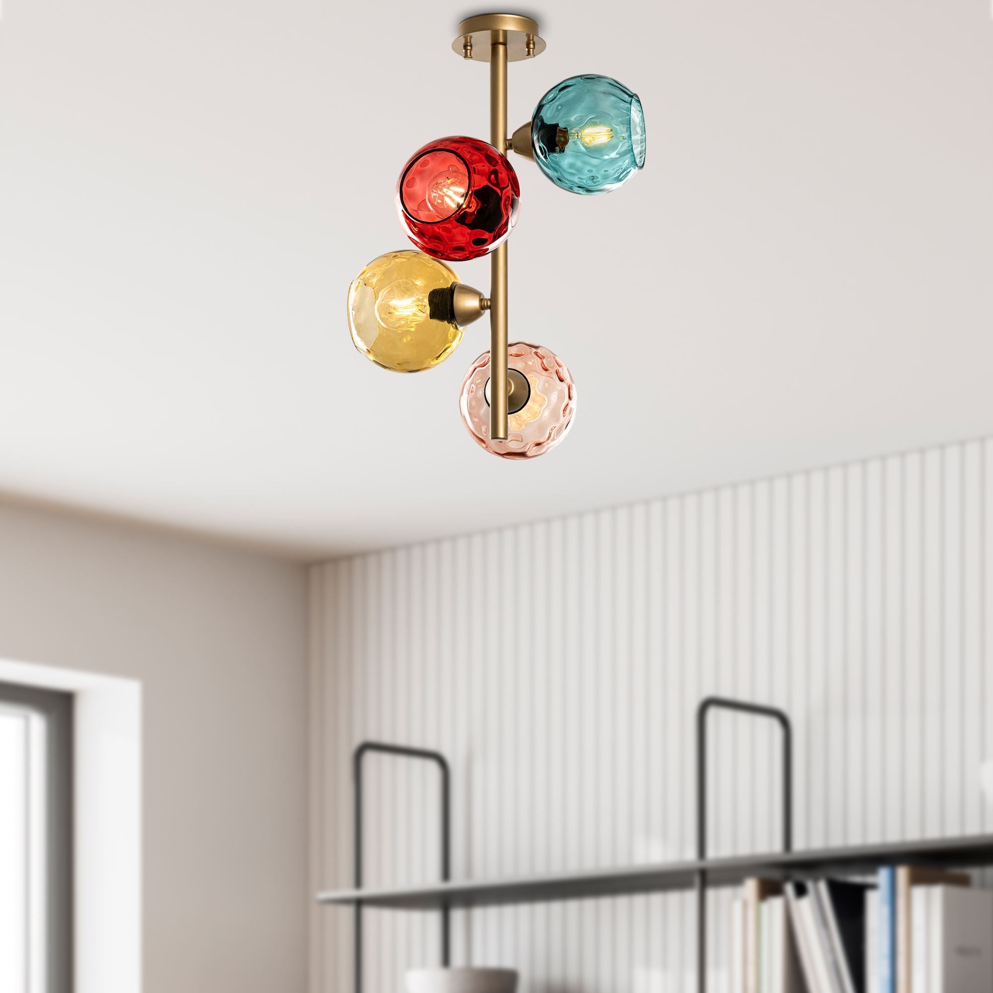 Candeeiro de Teto  - Benek - Multicolorido
Dourado