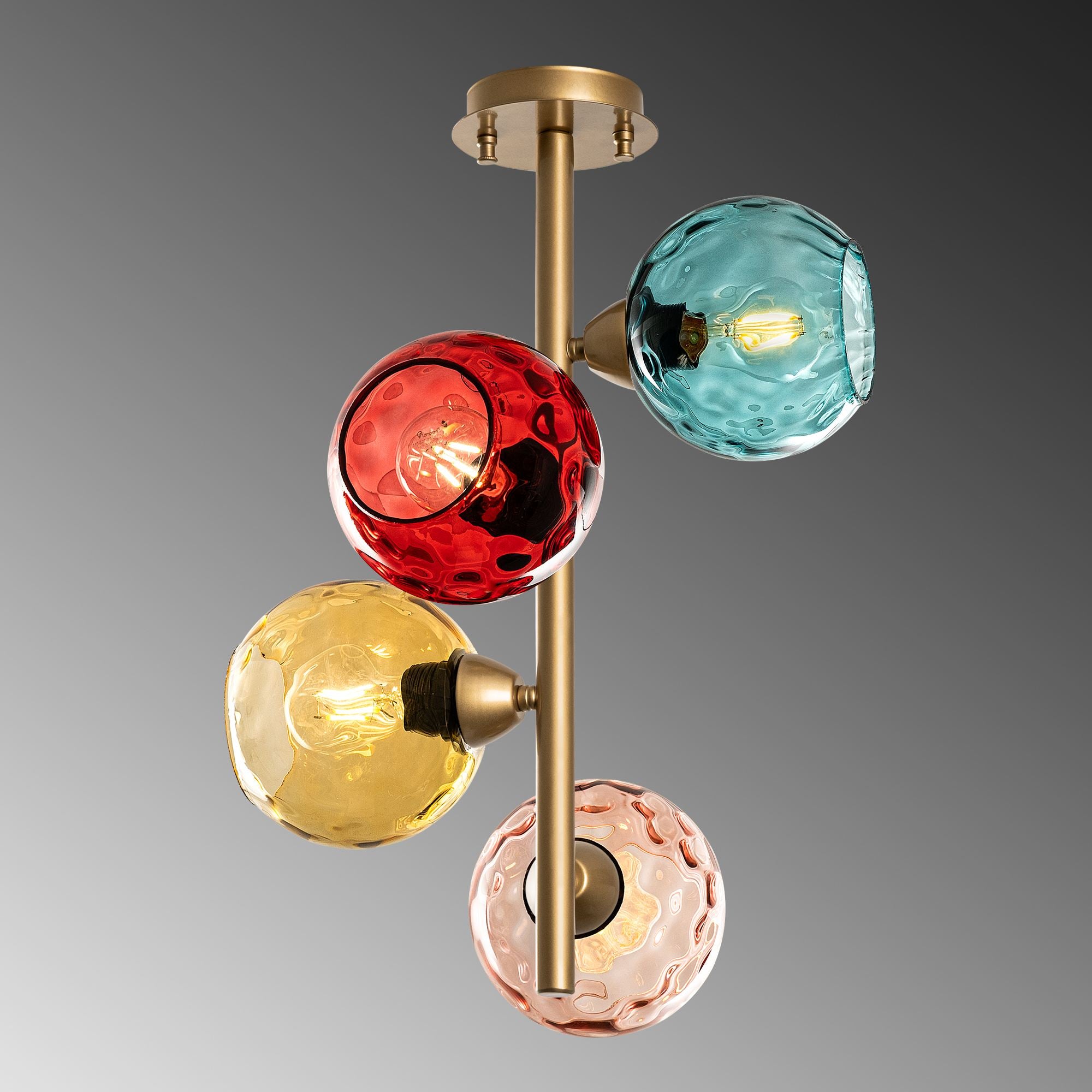 Candeeiro de Teto  - Benek - Multicolorido
Dourado