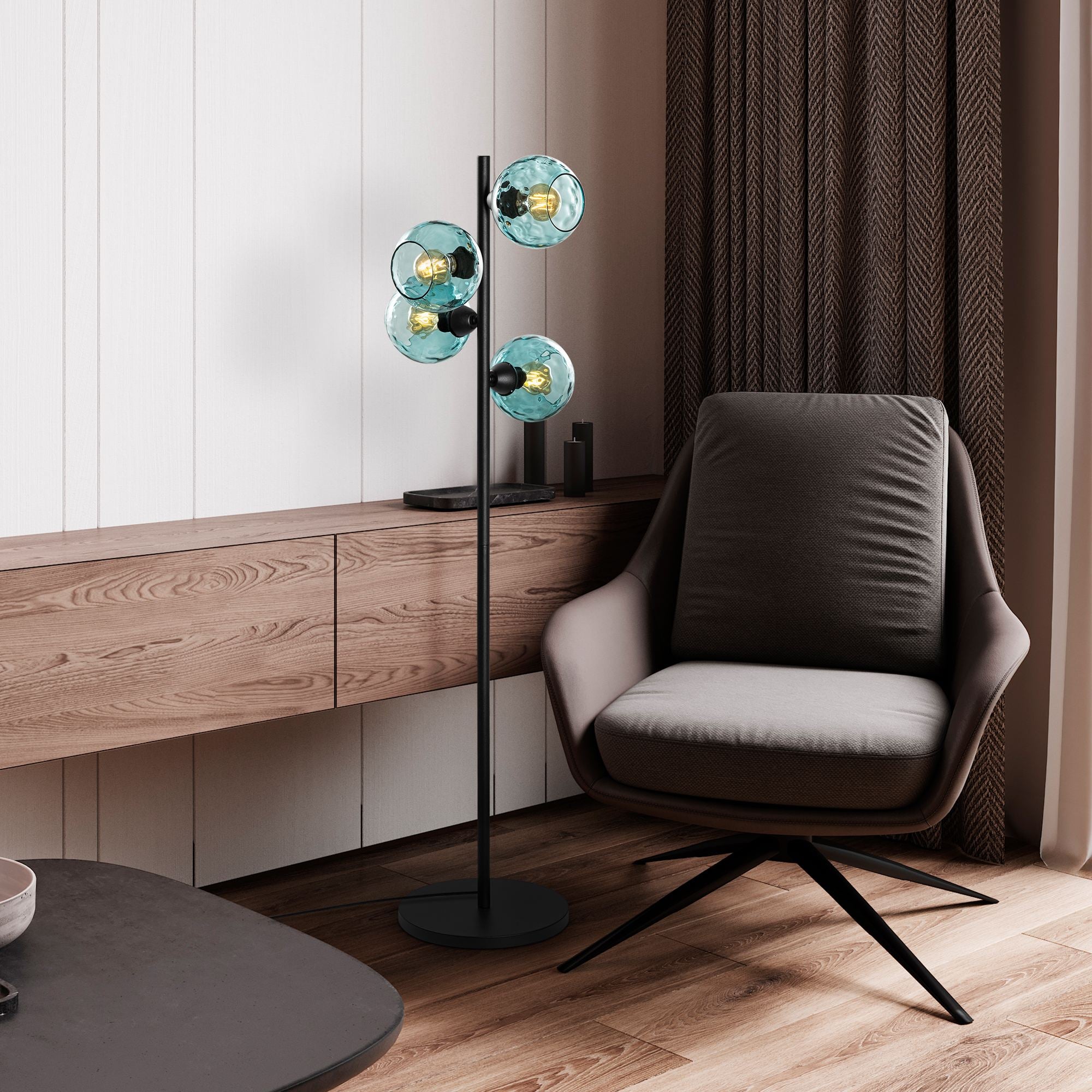 Candeeiro de Pé-Benek-Azul
Preto