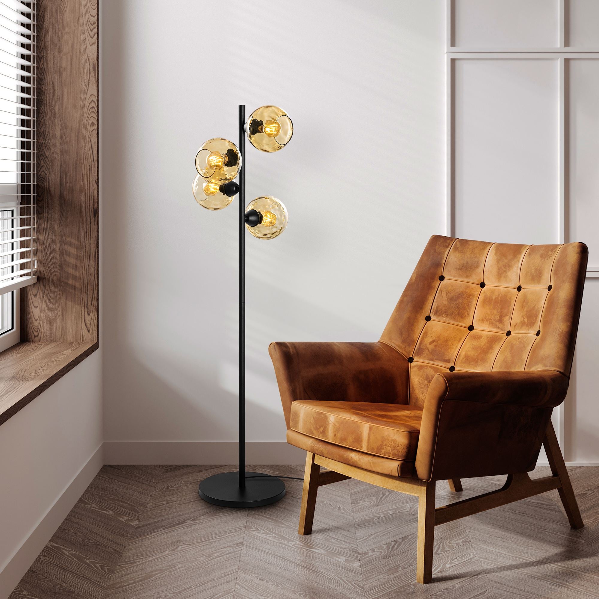 Candeeiro de Pé-Benek-Amarelo
Preto