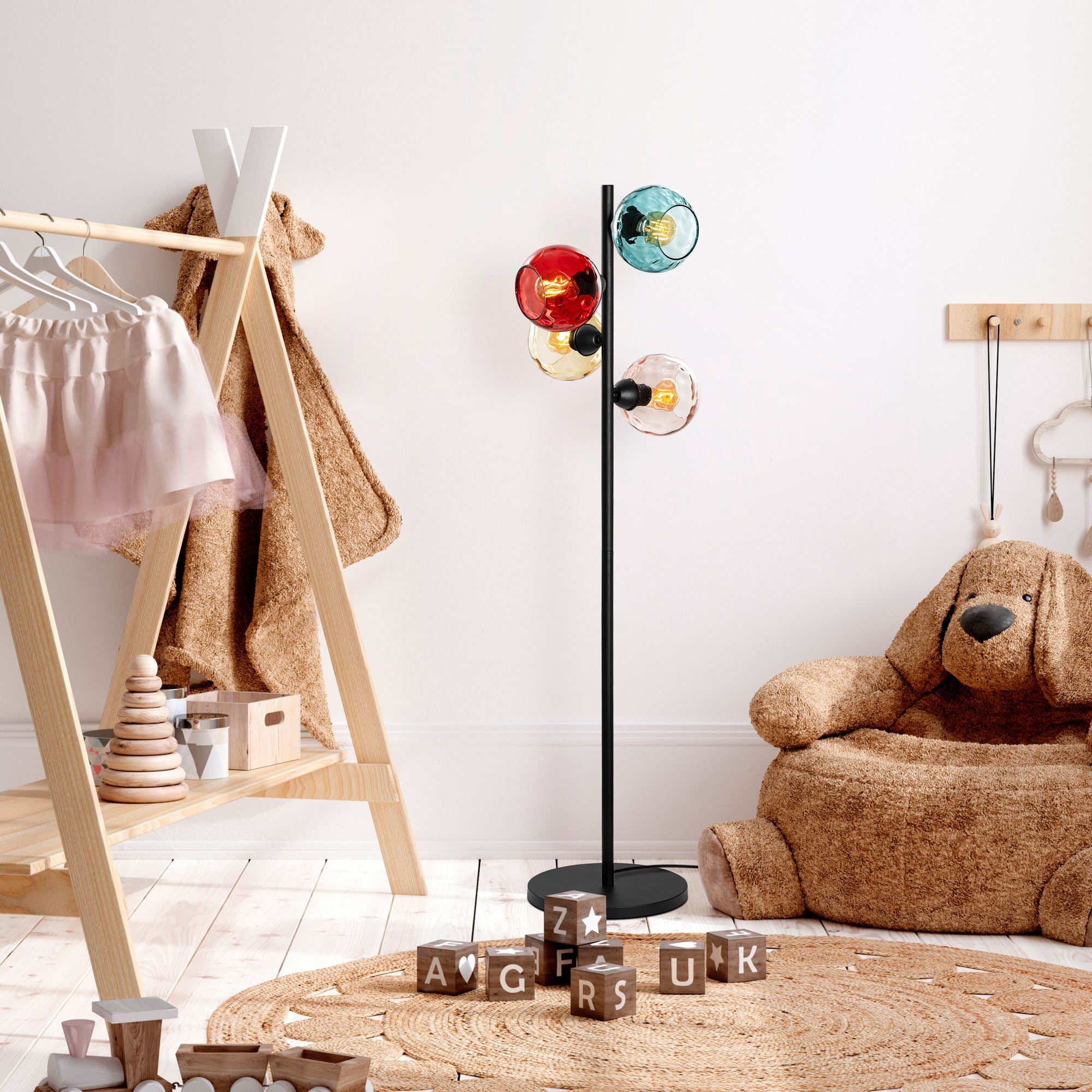 Candeeiro de Pé-Benek-Multicolorido
Preto