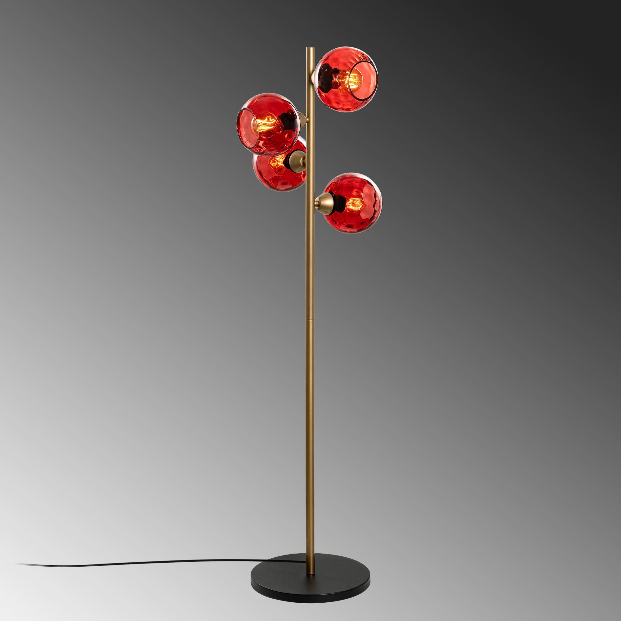 Candeeiro de Pé-Benek-Vermelho
Dourado