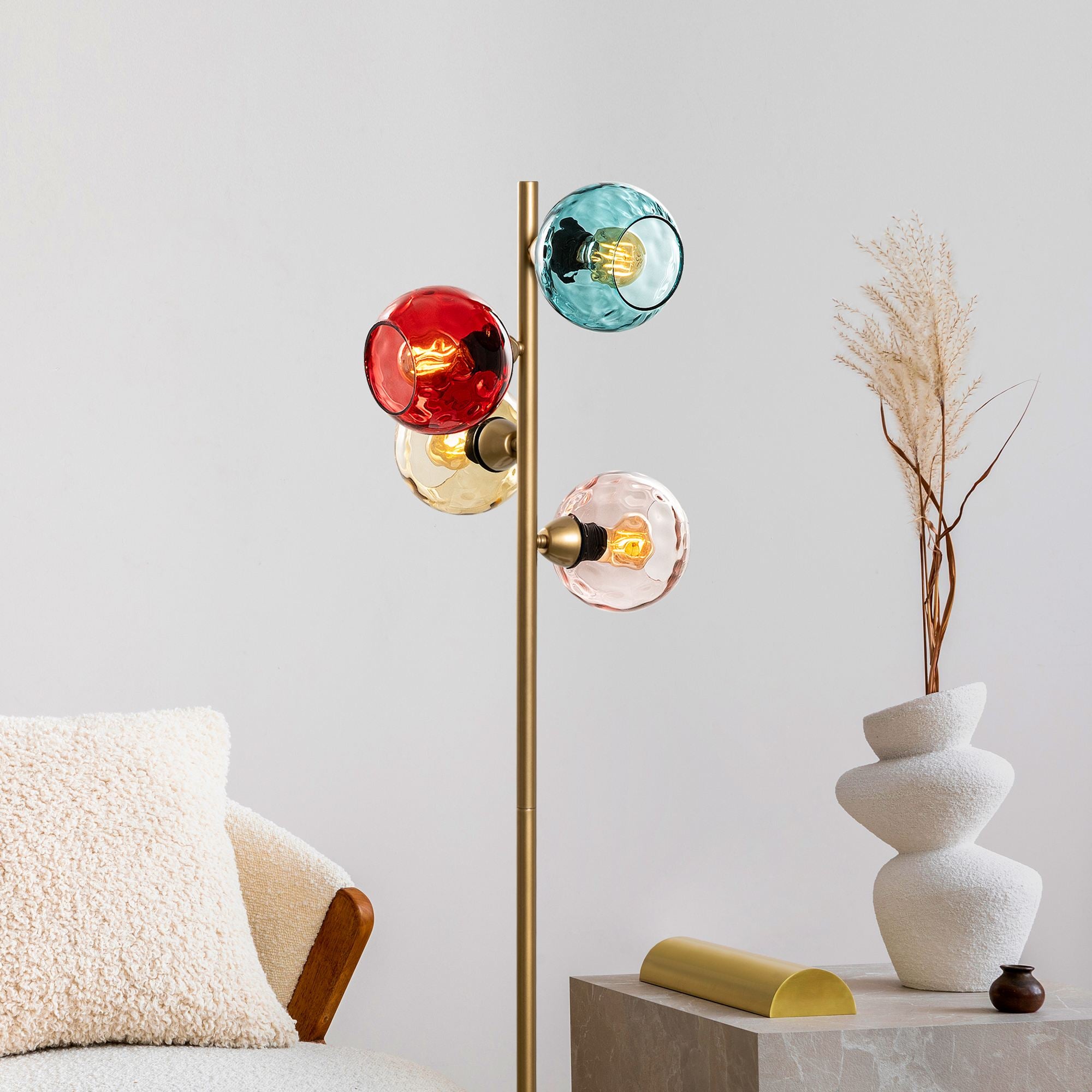 Candeeiro de Pé-Benek-Multicolorido
Dourado