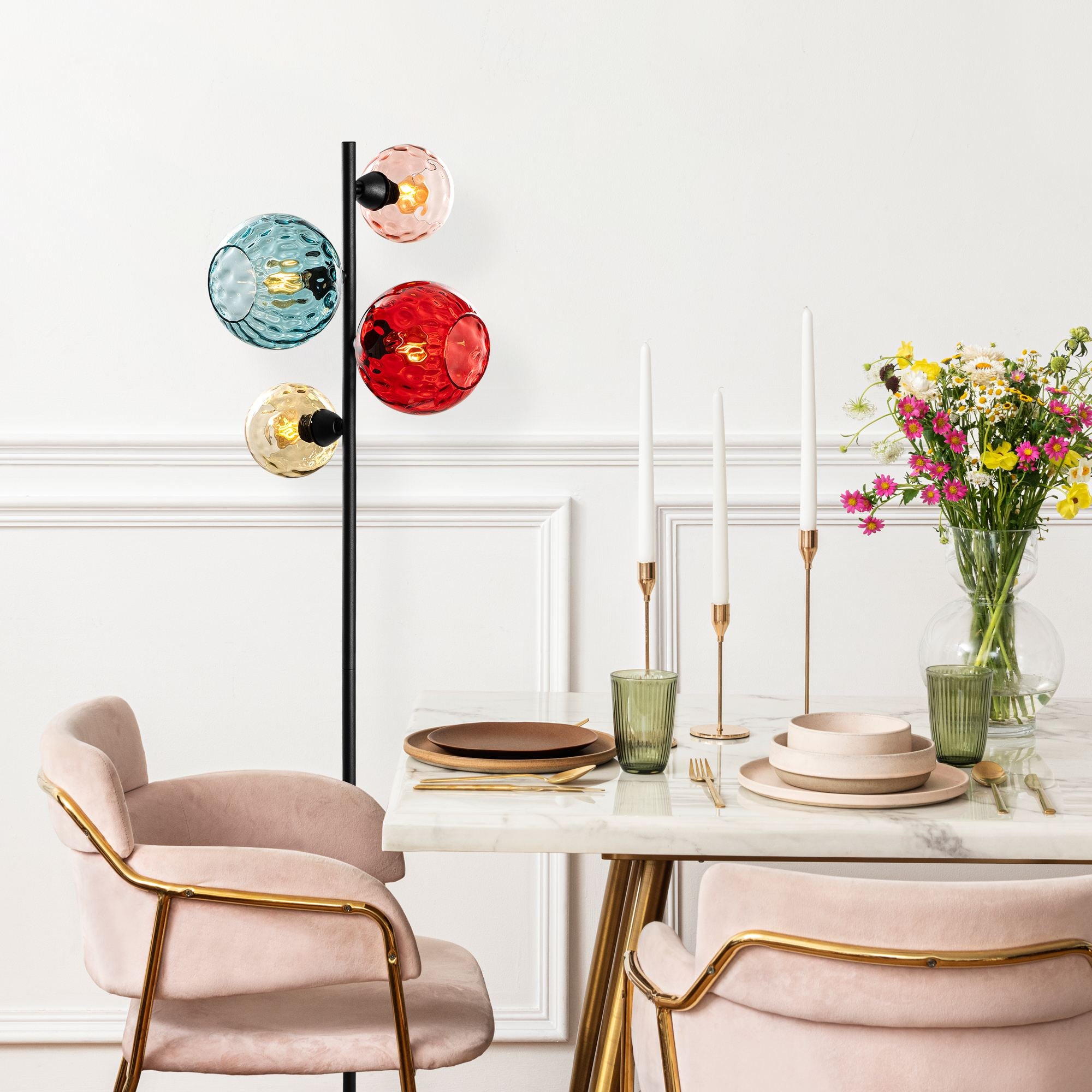 Candeeiro de Pé-Benek-Multicolorido
Preto