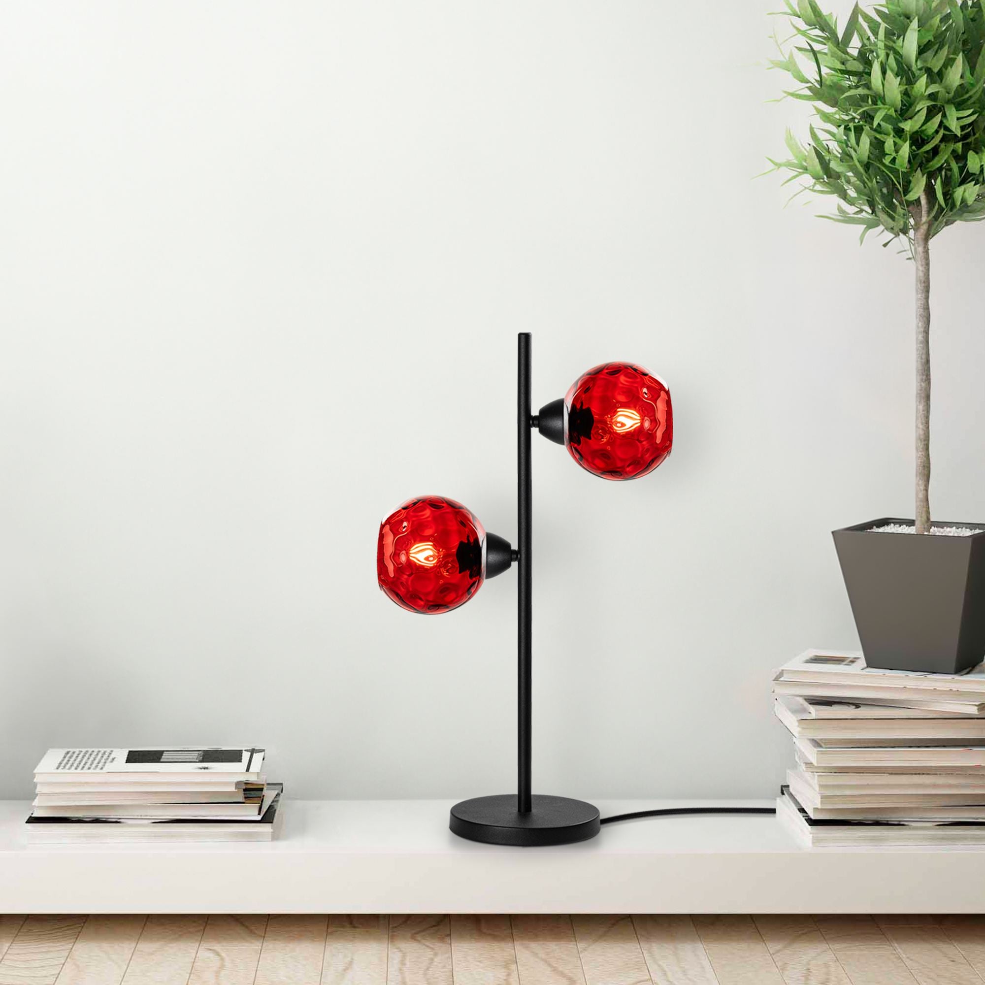 Candeeiro de mesa-Benek-Vermelho
Preto