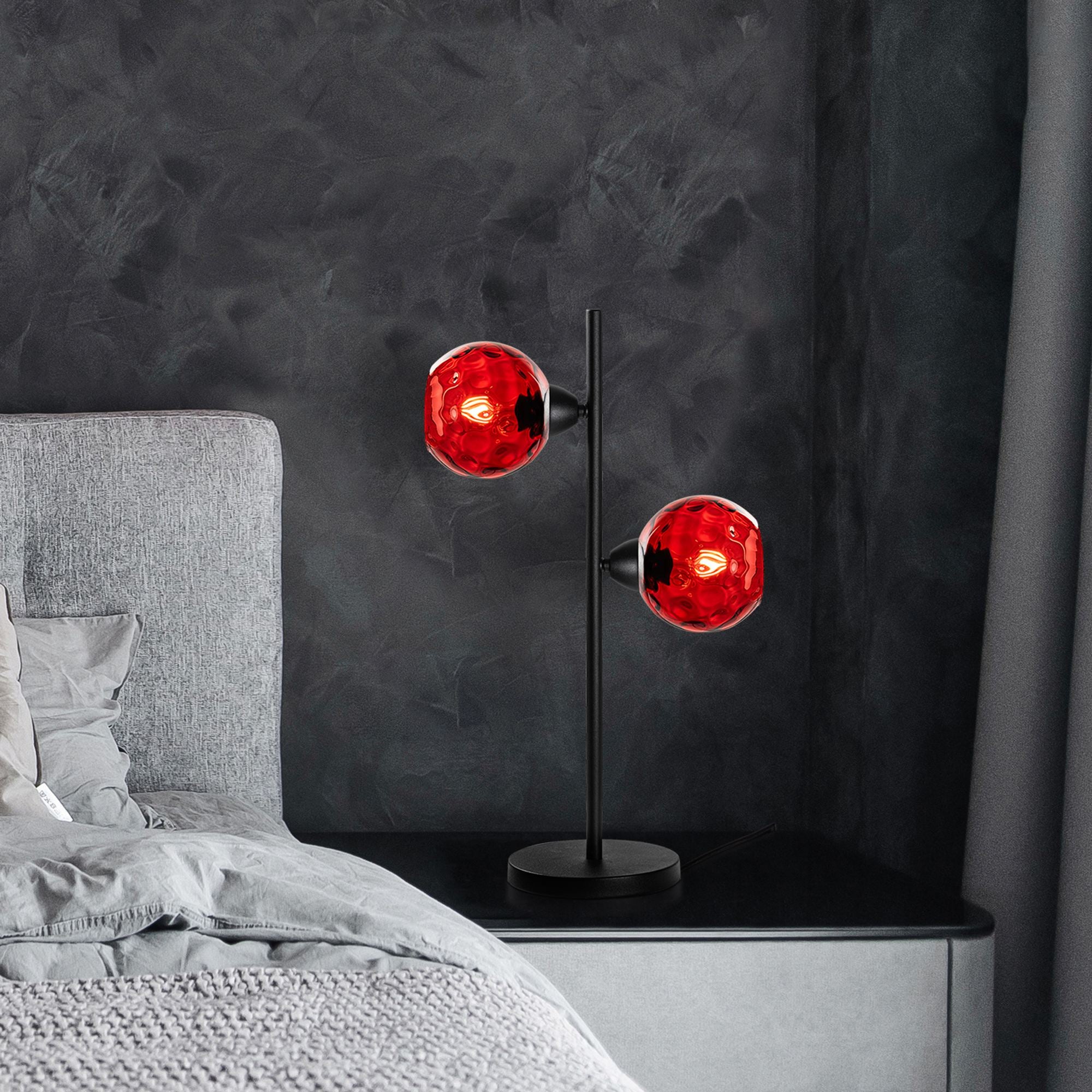 Candeeiro de mesa-Benek-Vermelho
Preto