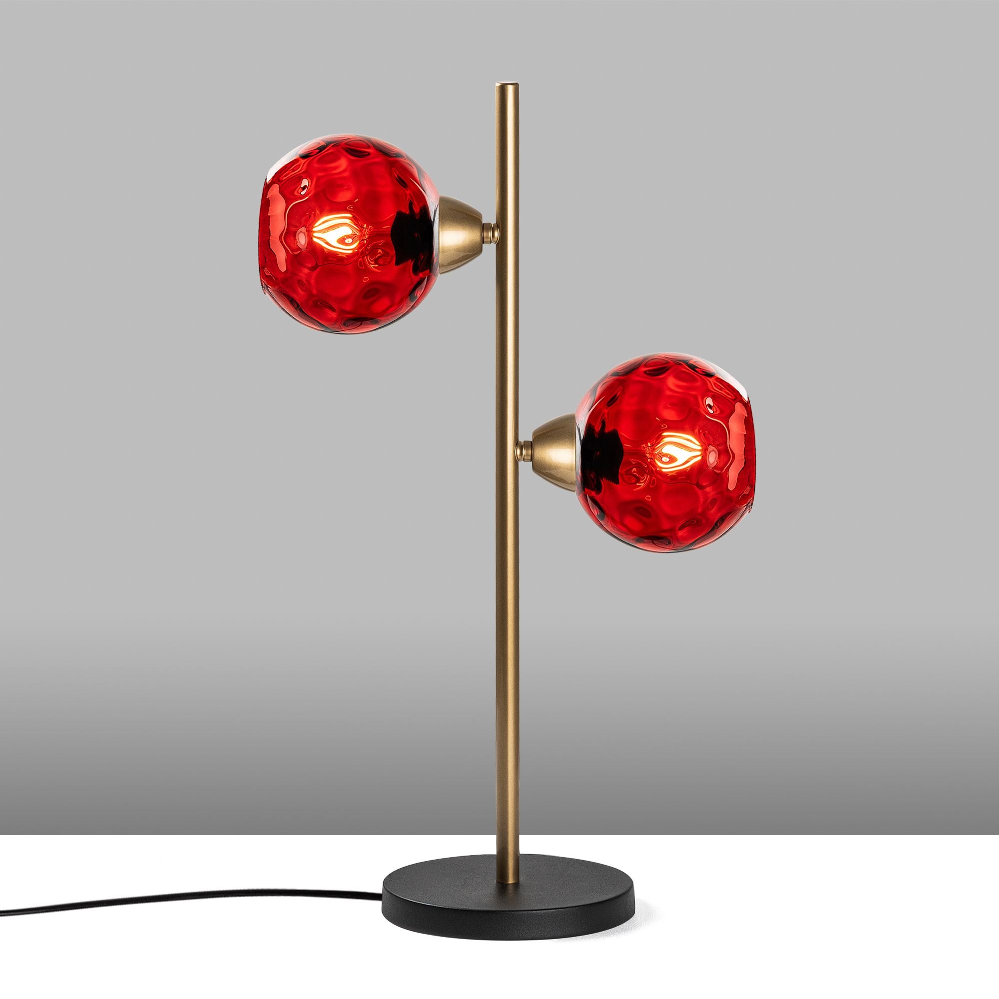 Candeeiro de mesa-Benek-Vermelho
Dourado