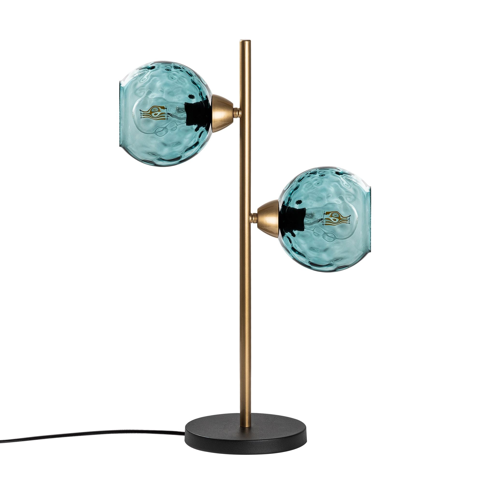 Candeeiro de mesa-Benek-Azul
Dourado