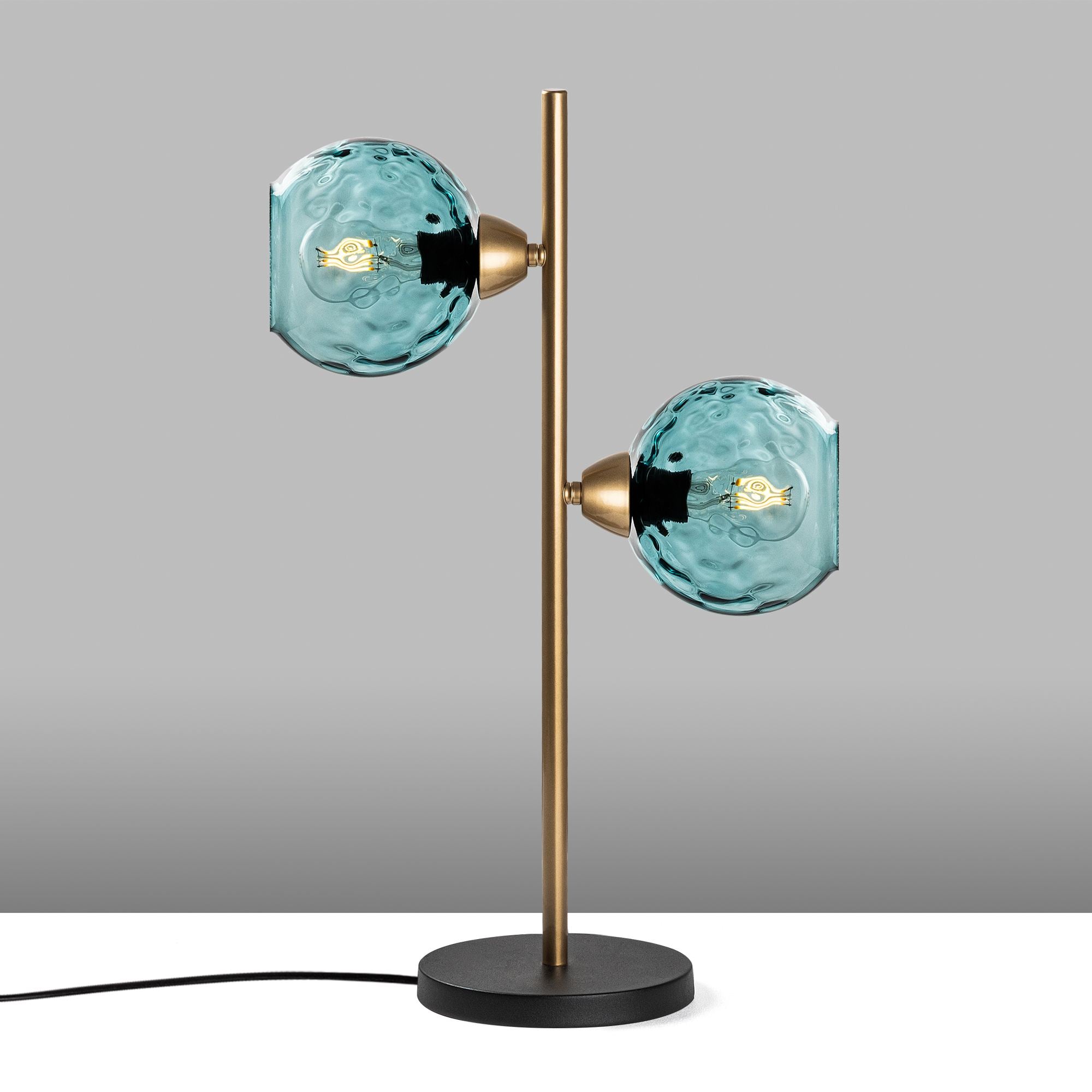 Candeeiro de mesa-Benek-Azul
Dourado
