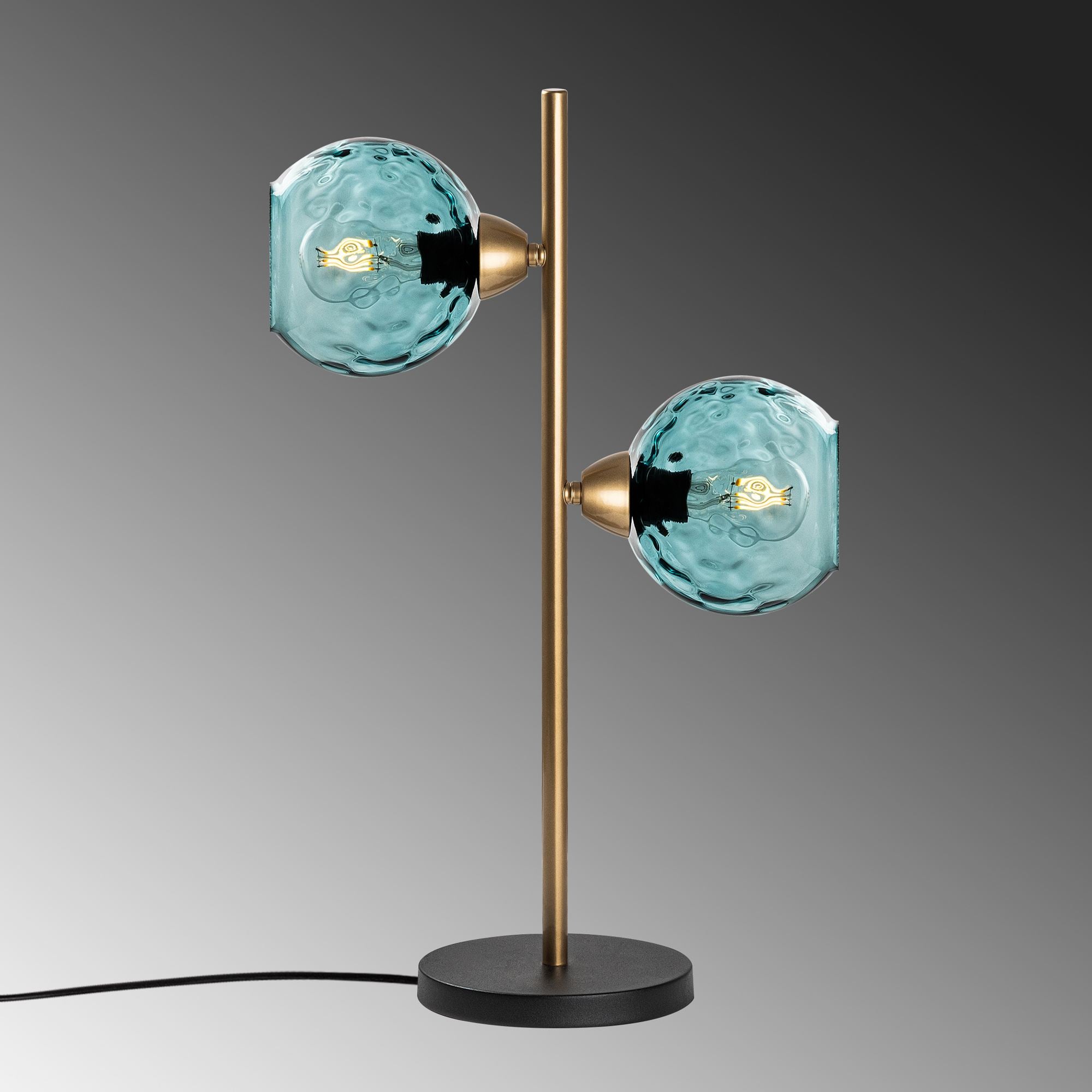Candeeiro de mesa-Benek-Azul
Dourado