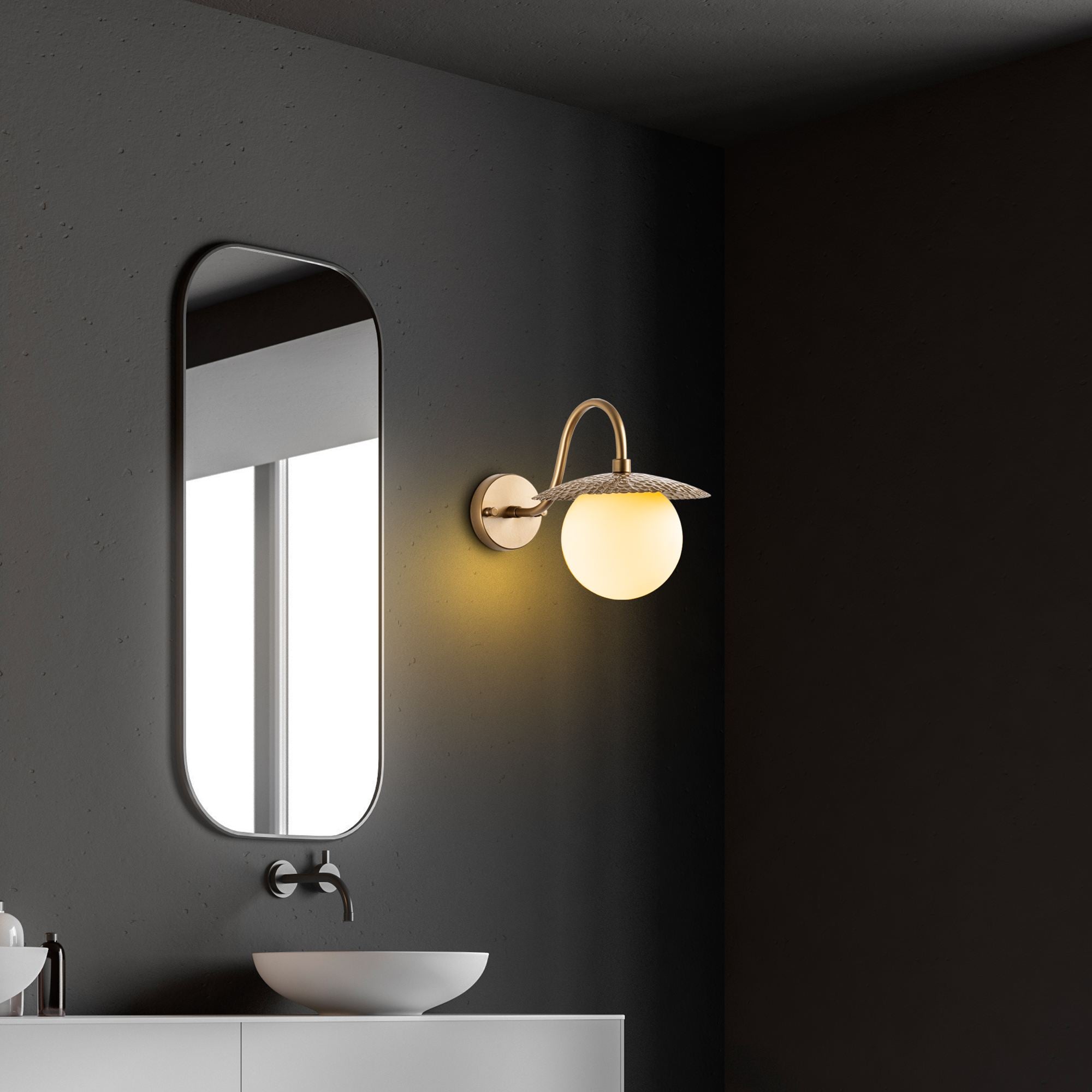 Candeeiro de Parede-Anemon-Ouro